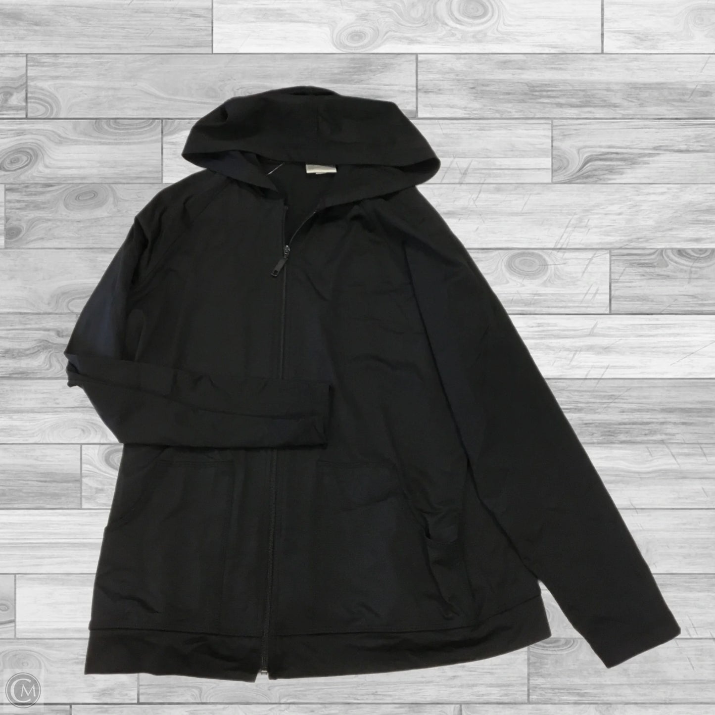 Athletic Jacket By Chicos In Black, Size: M