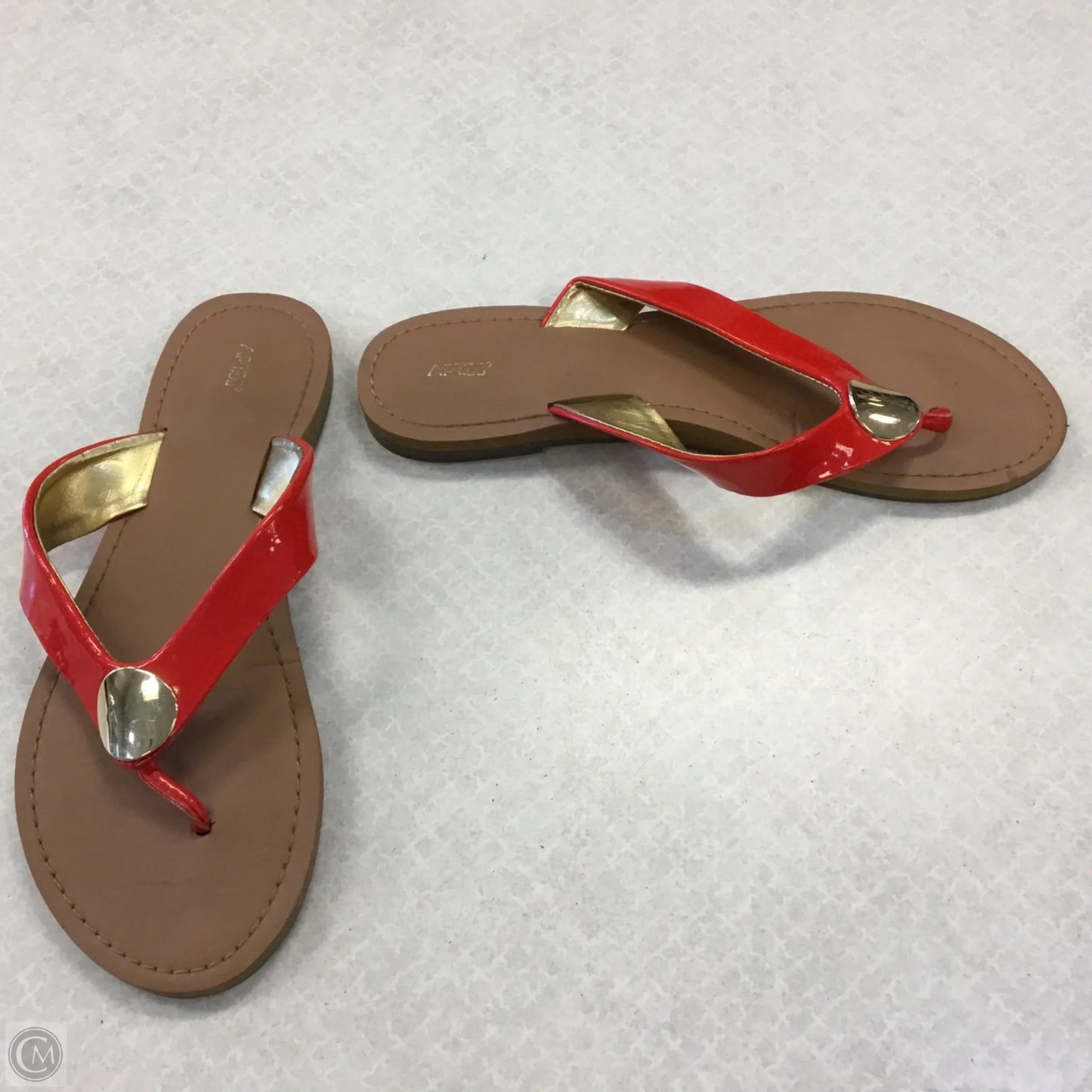 Shoes Flats By Apt 9 In Brown & Red, Size: 6