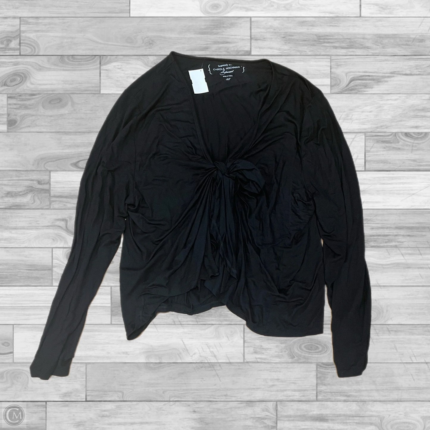 Top Long Sleeve By Carole Hochman In Black, Size: 3x