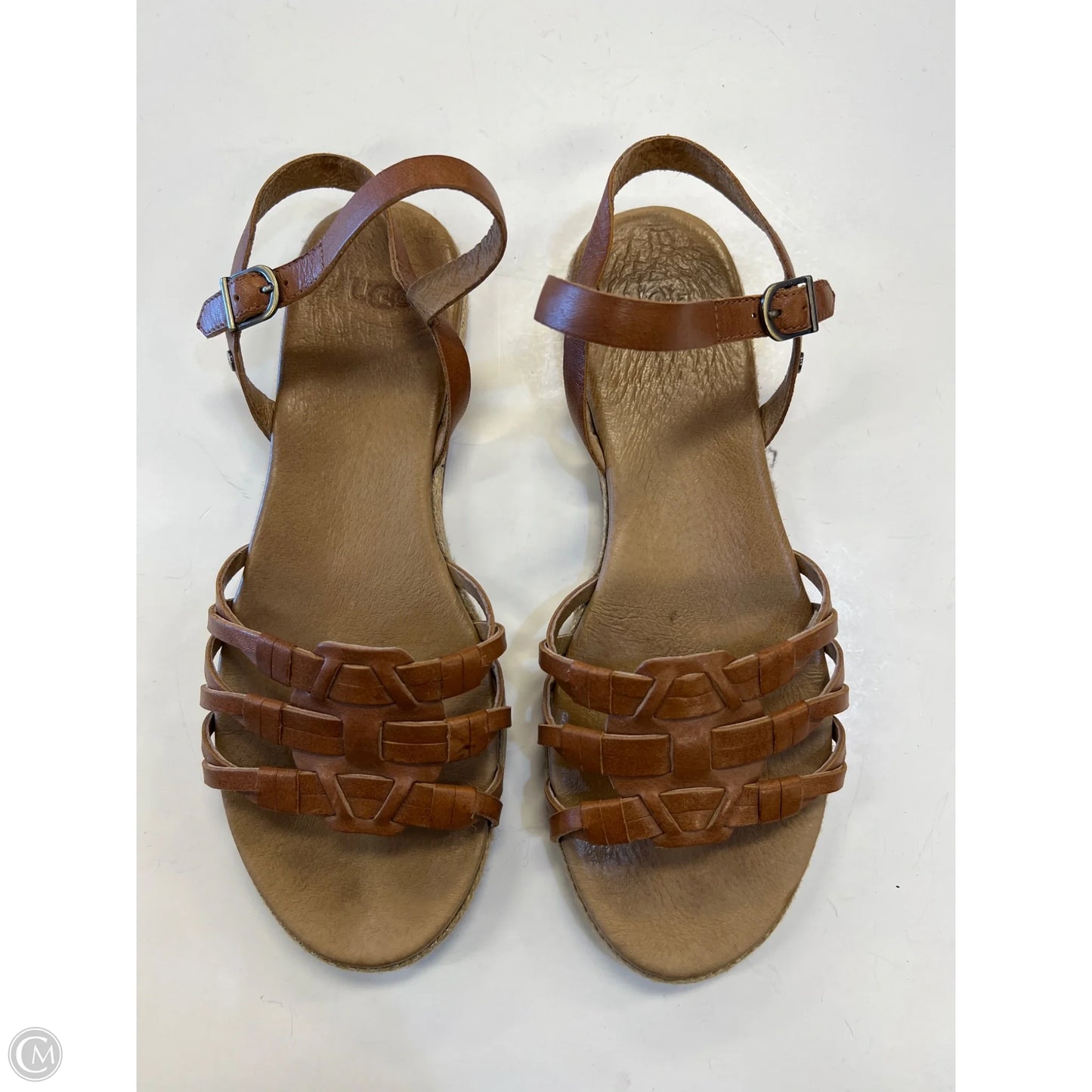 Sandals Designer By Ugg In Brown, Size: 6.5