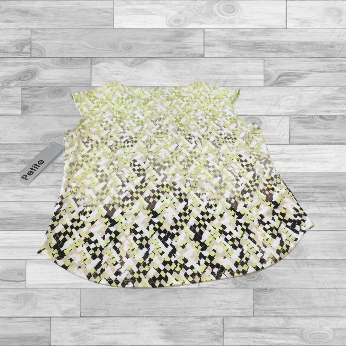 Top Sleeveless By Nue Options In Green, Size: Petite Medium