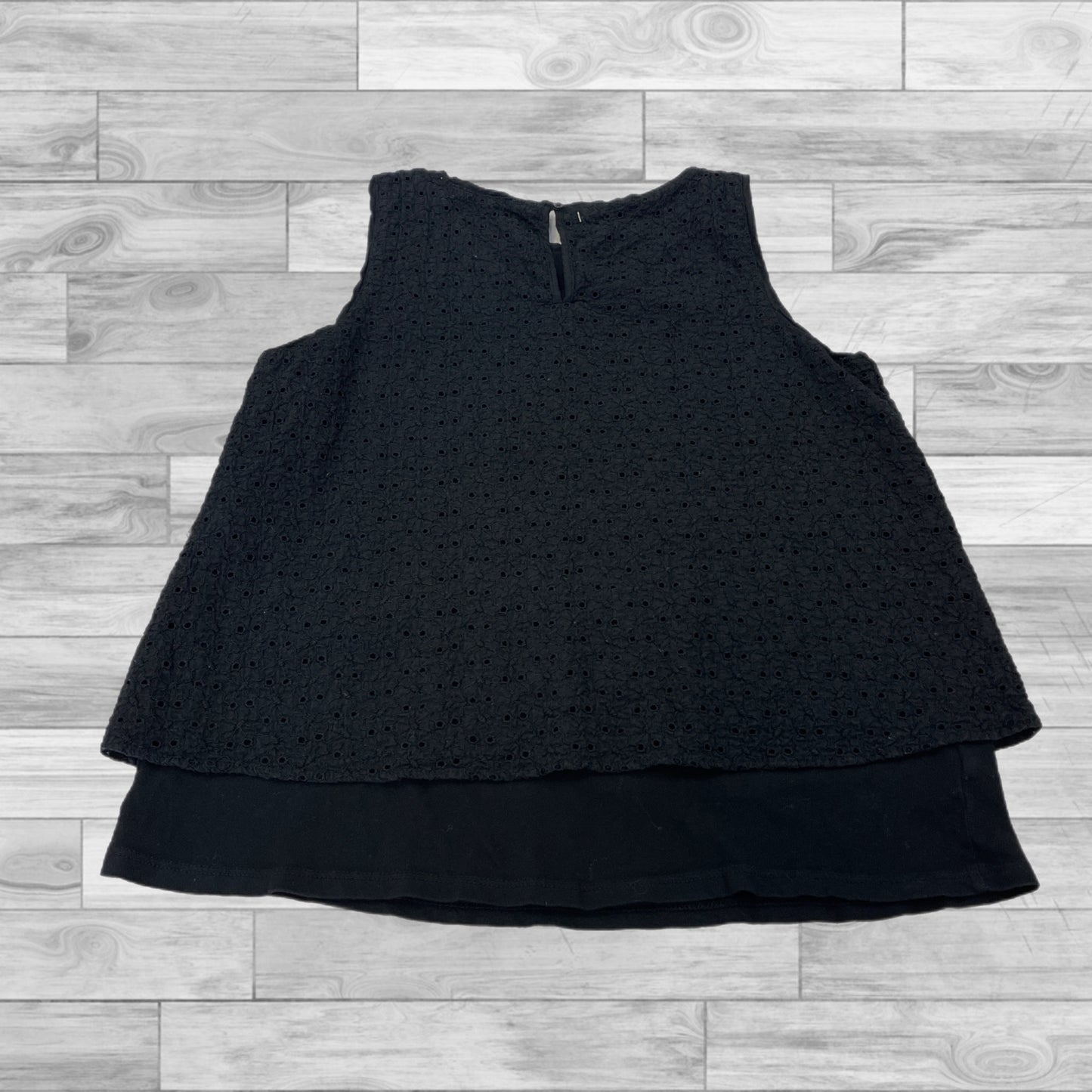 Top Sleeveless By Loft In Black, Size: Petite Xs
