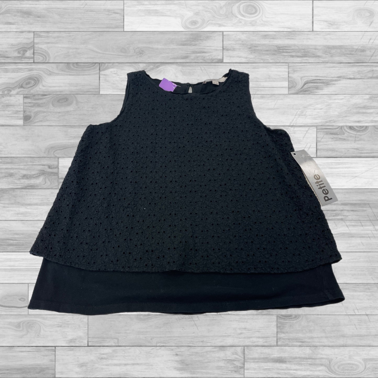 Top Sleeveless By Loft In Black, Size: Petite Xs