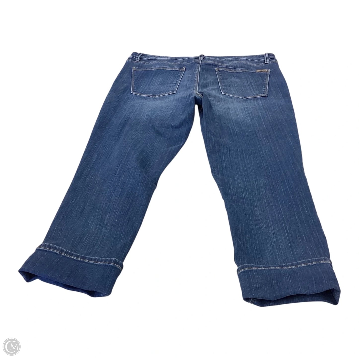 Jeans Cropped By Chicos In Blue Denim, Size: 12