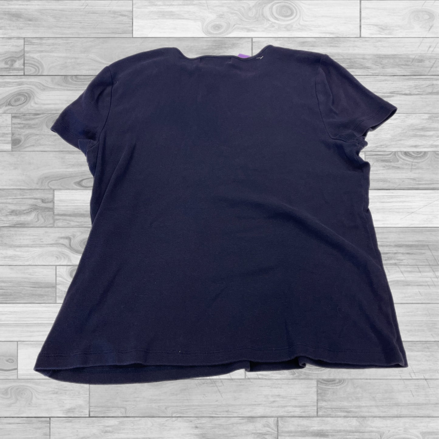 Top Short Sleeve By Lauren By Ralph Lauren In Navy, Size: Petite L