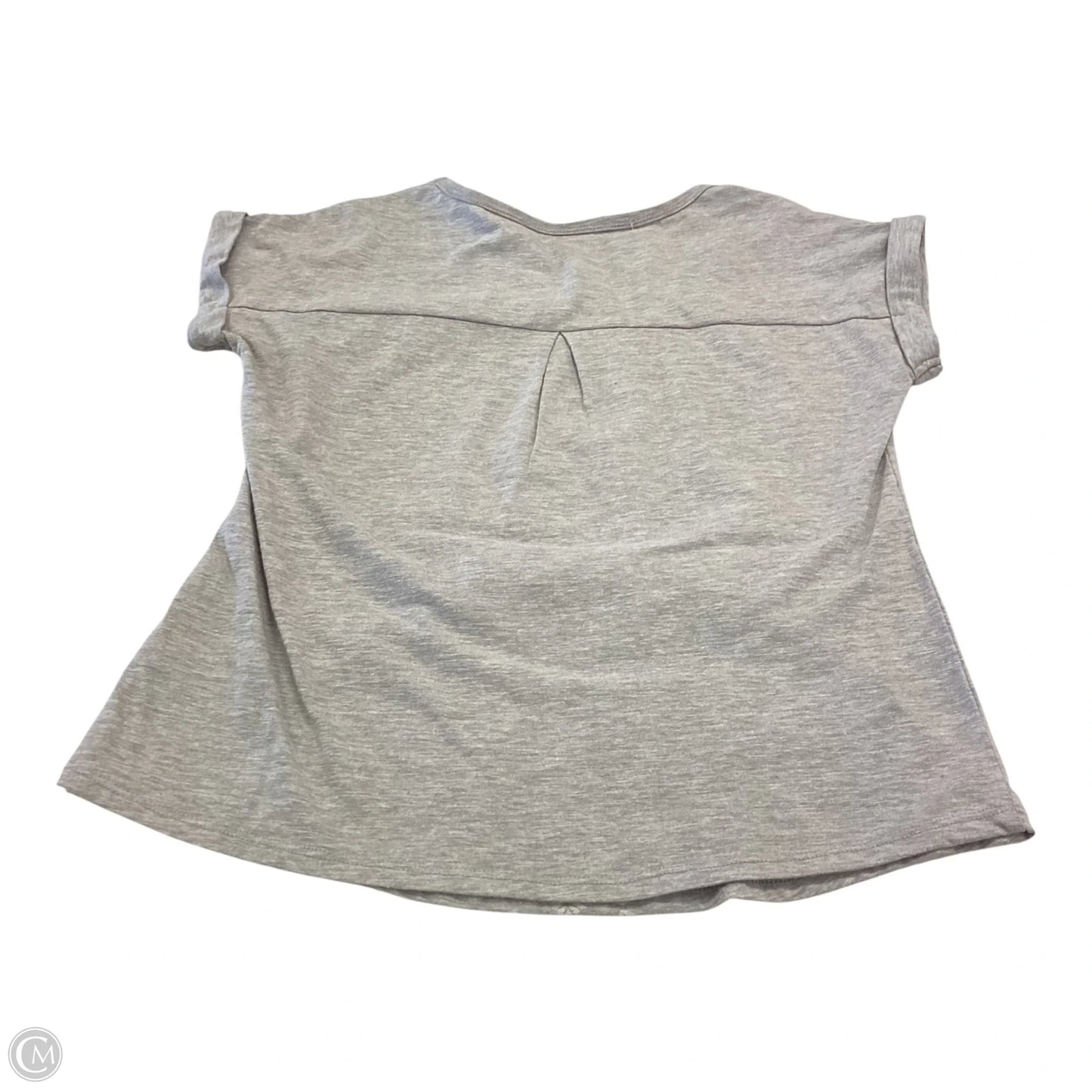 Top Short Sleeve By Style And Company In Grey, Size: Petite