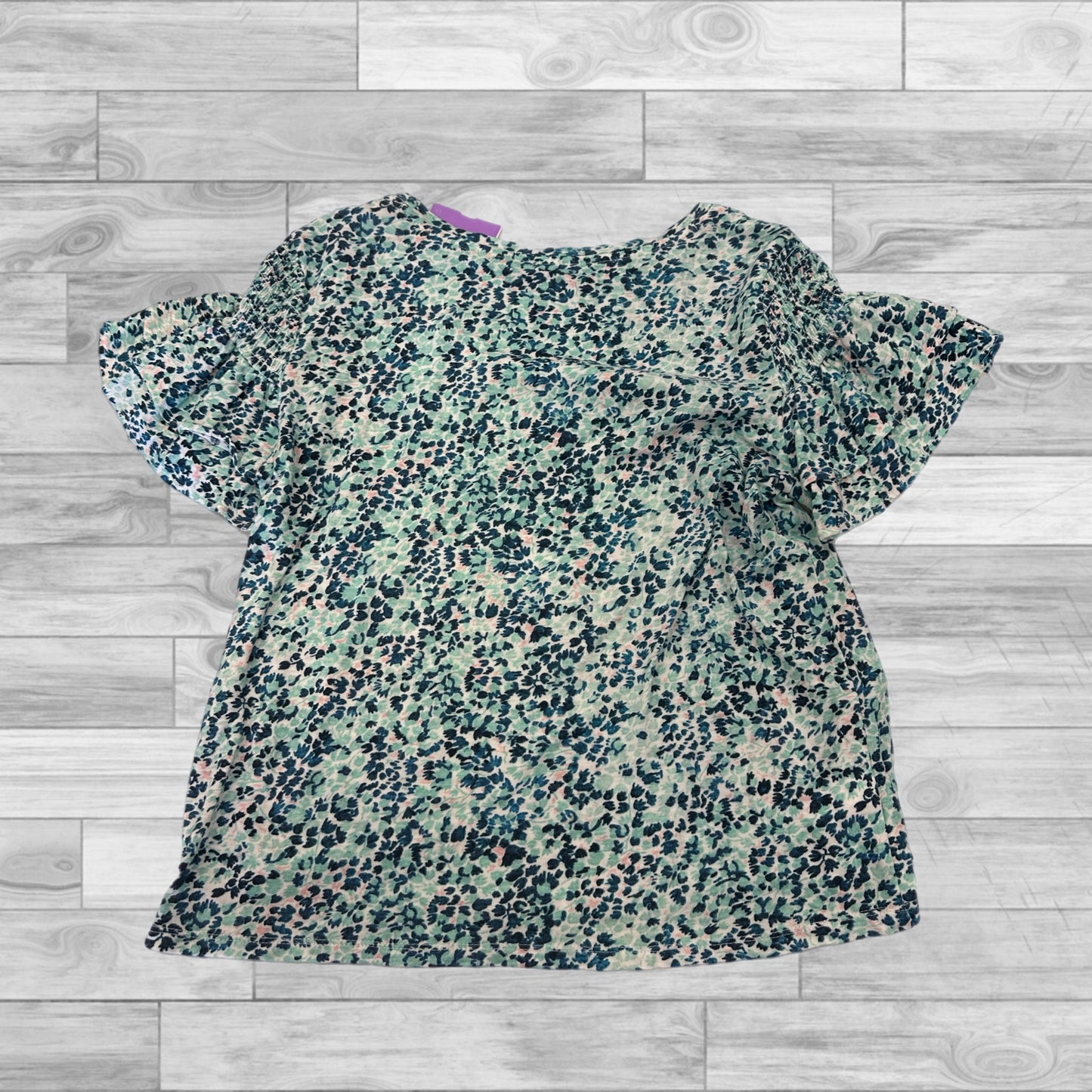 Blue Top Short Sleeve Loft, Size S