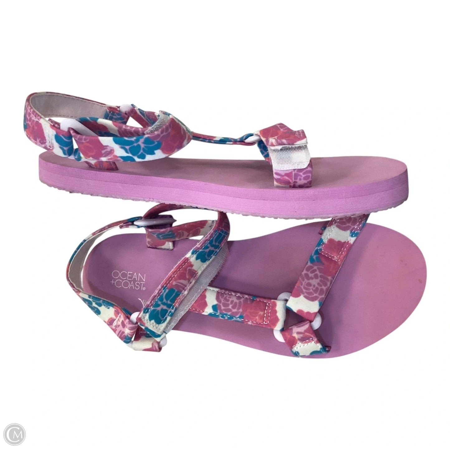 Sandals Flats By Clothes Mentor In Multi-colored, Size: 9