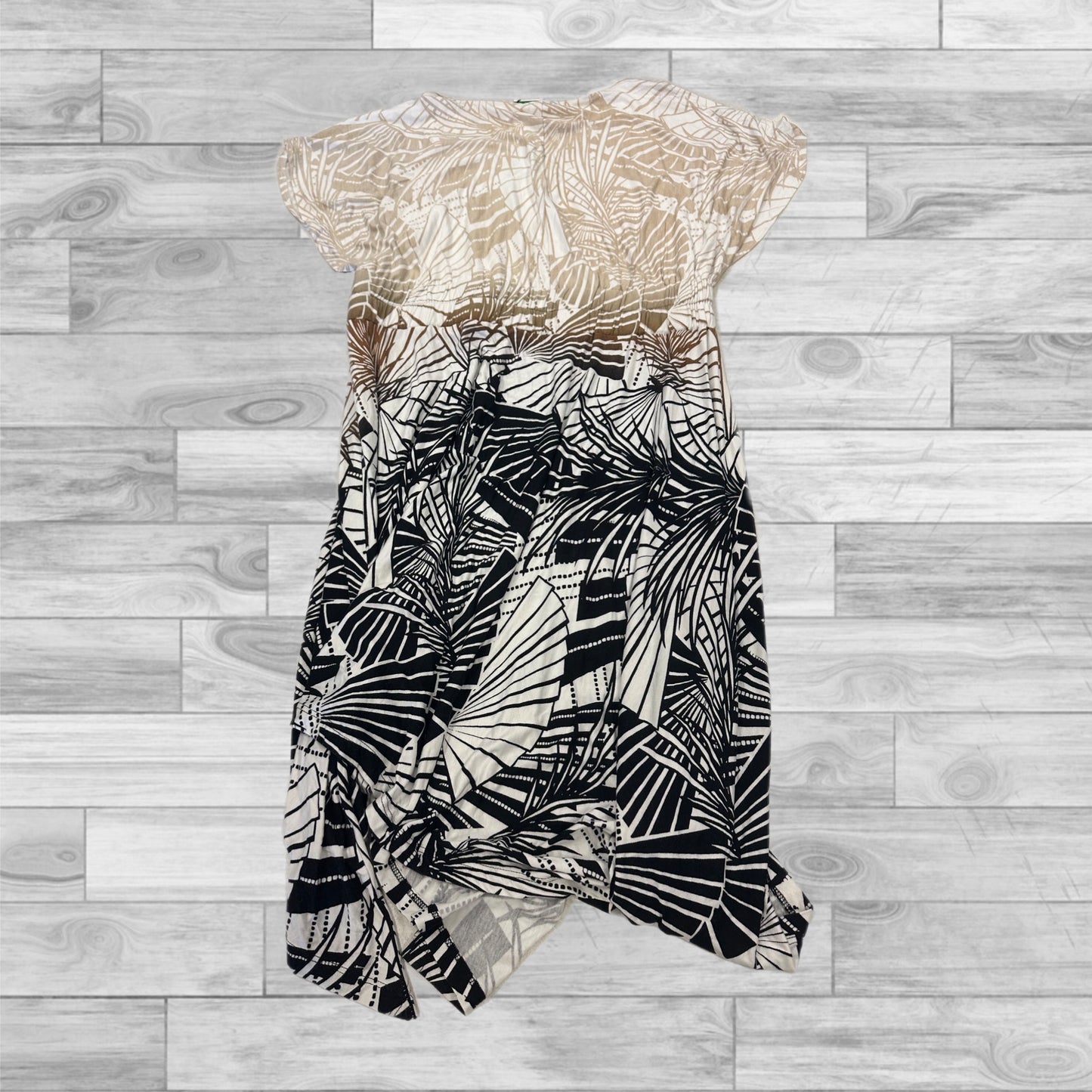 Dress Casual Midi By Spense In Brown & Cream, Size: Lp