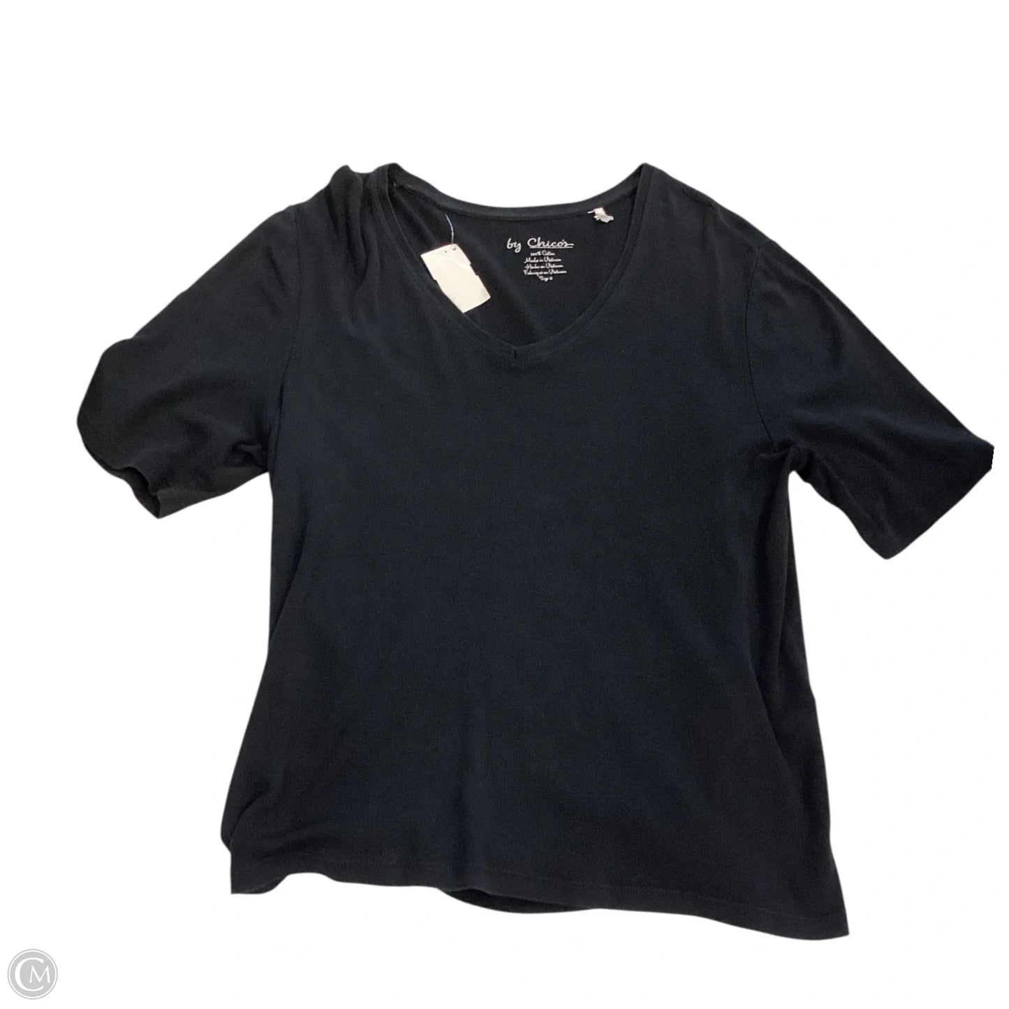 Top Short Sleeve Basic By Chicos In Black, Size: 2