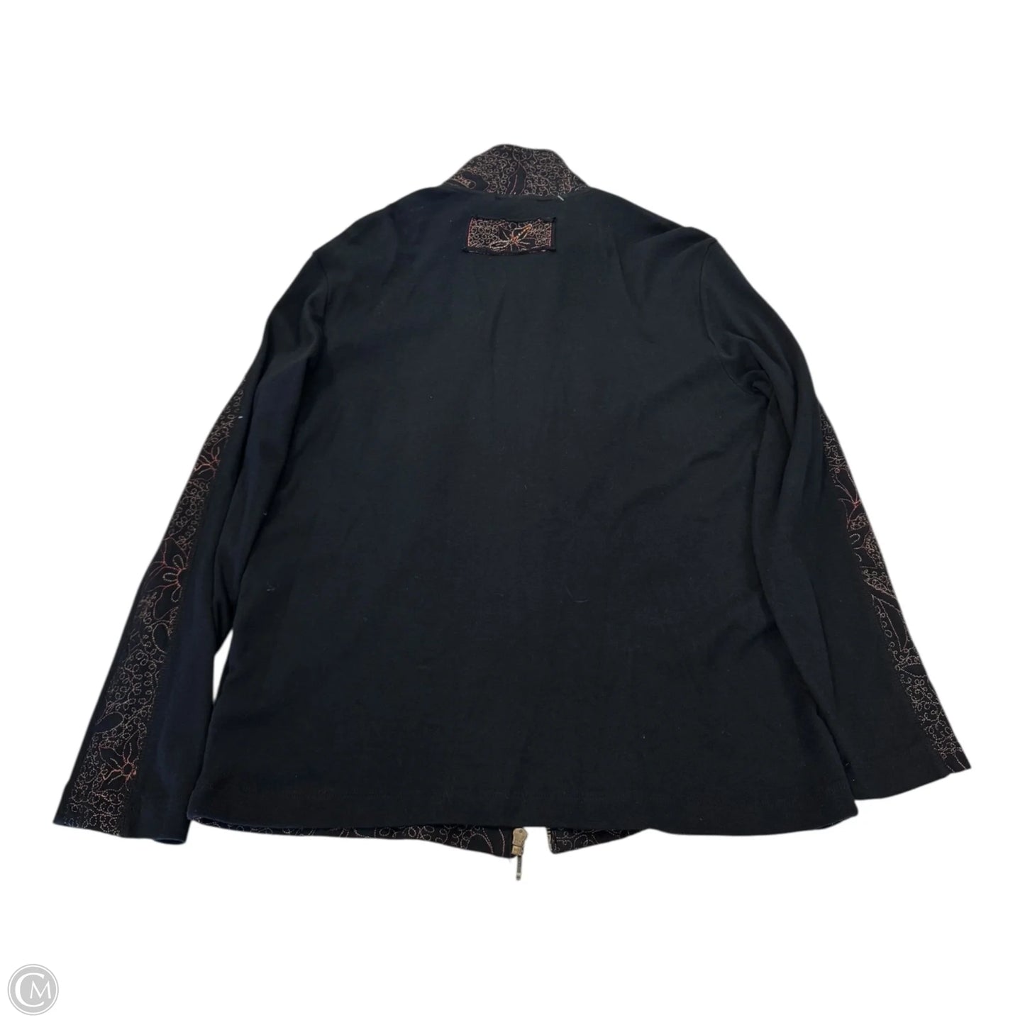 Top Long Sleeve By Chicos In Black & Cream, Size: M