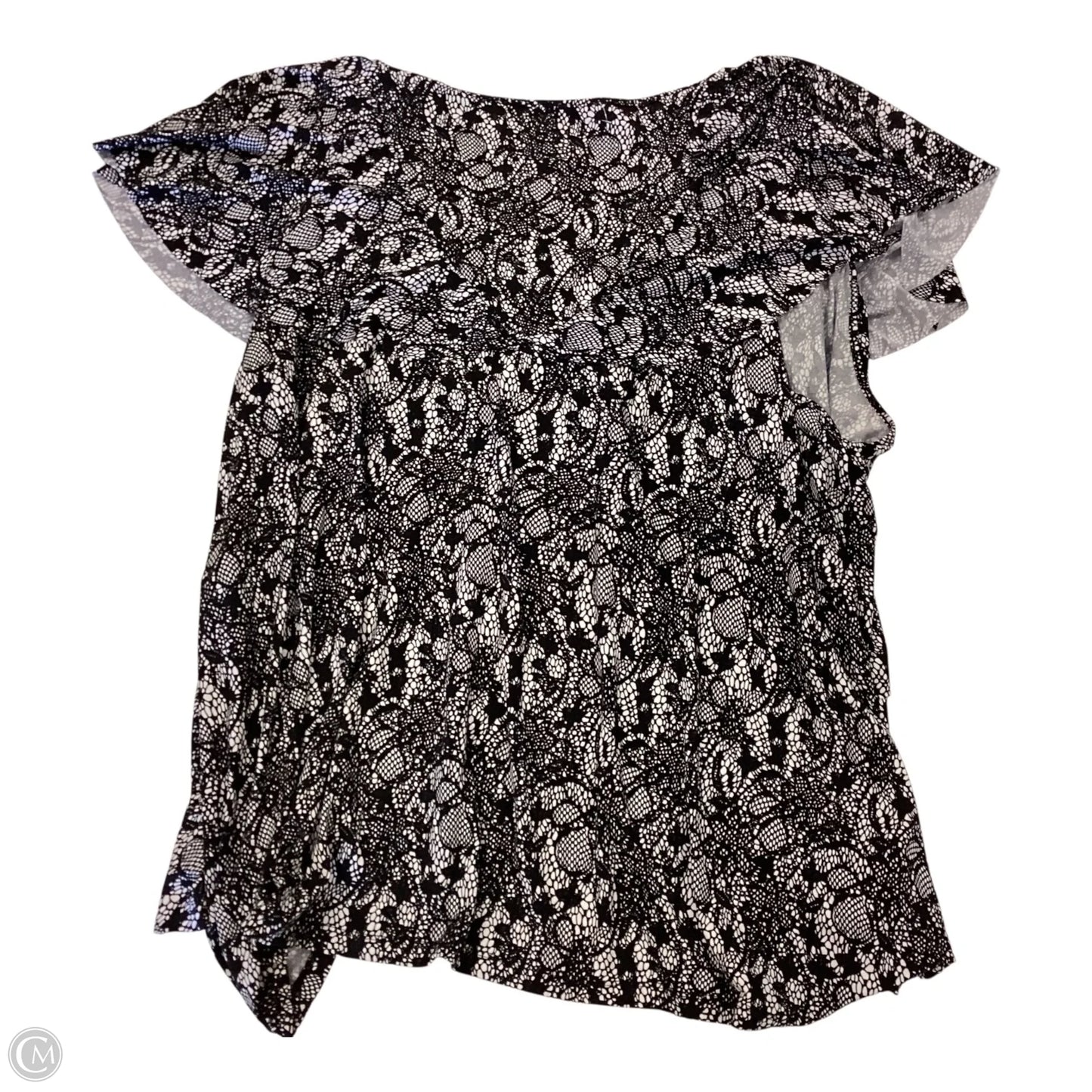 Top Short Sleeve By Lane Bryant In Black, Size: 3x