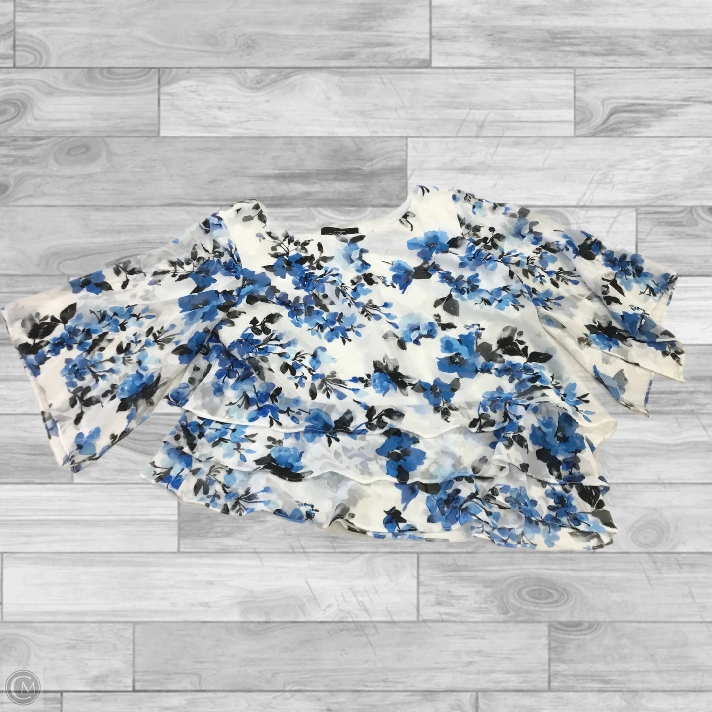 Top 3/4 Sleeve By Alex Evenings In Floral Print, Size: Xl