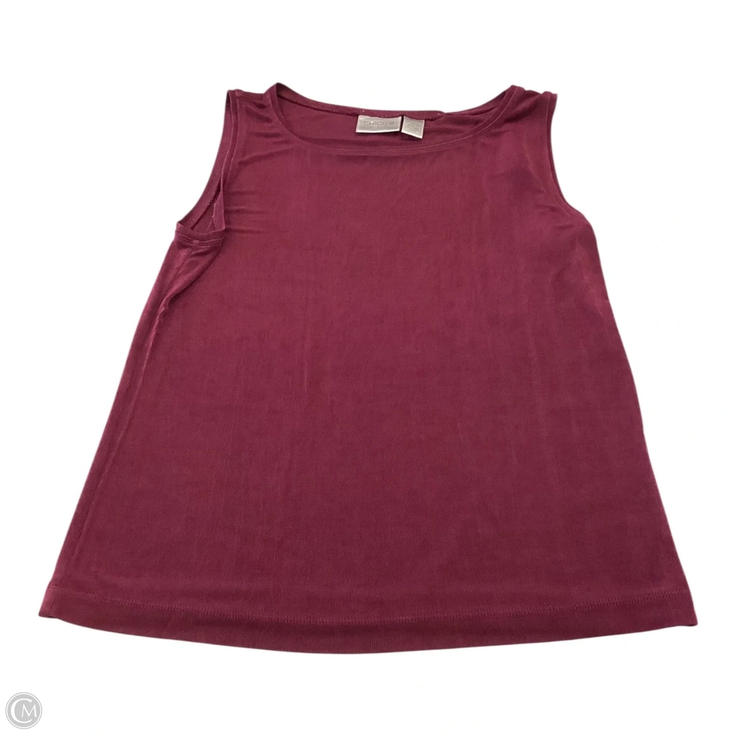 Top Sleeveless By Chicos In Maroon, Size: 2