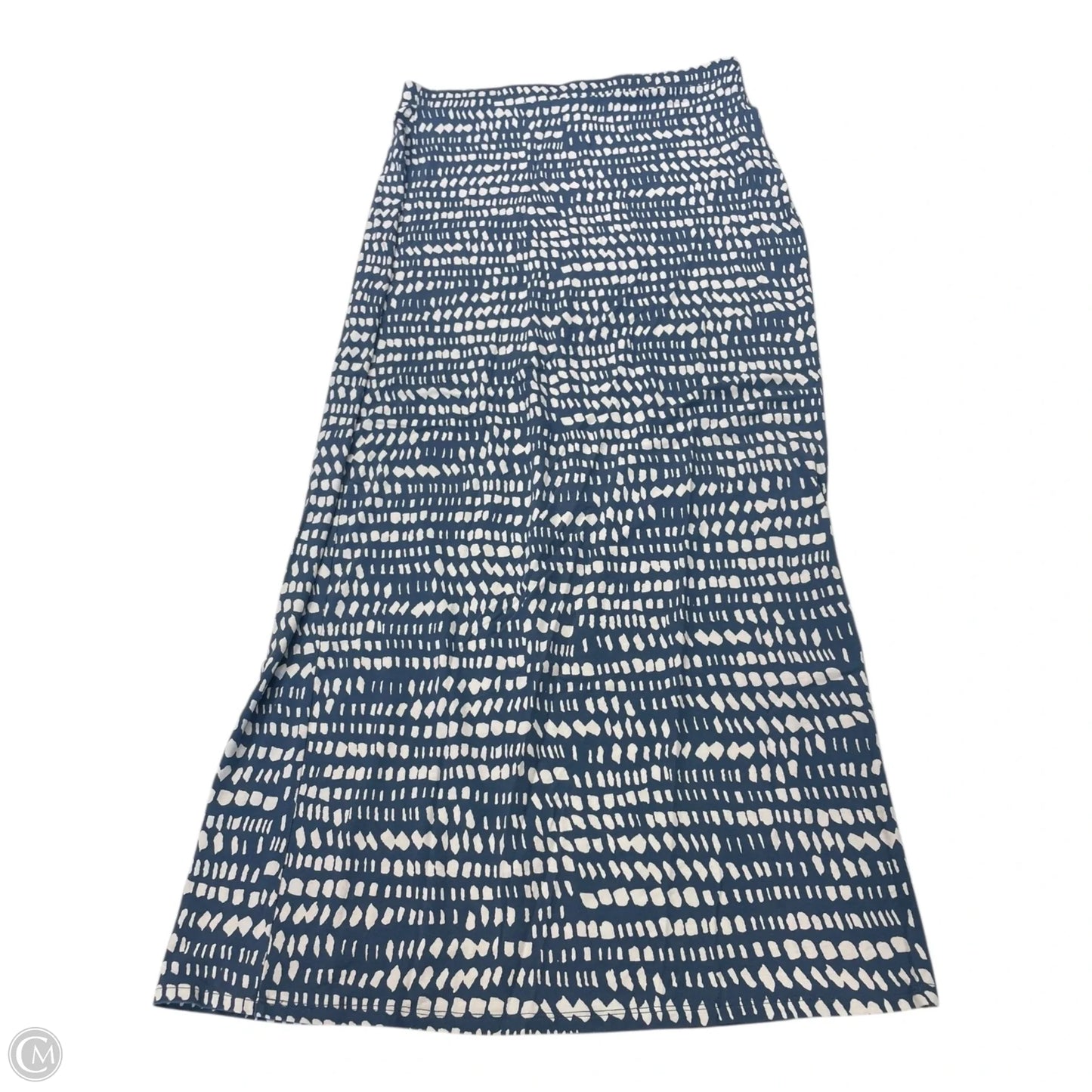Skirt Maxi By Loft In Blue & White, Size: S