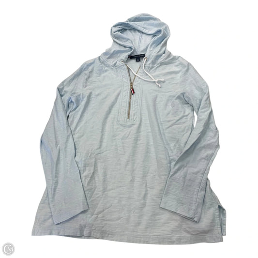 Sweatshirt Hoodie By Tommy Hilfiger In Blue, Size: M