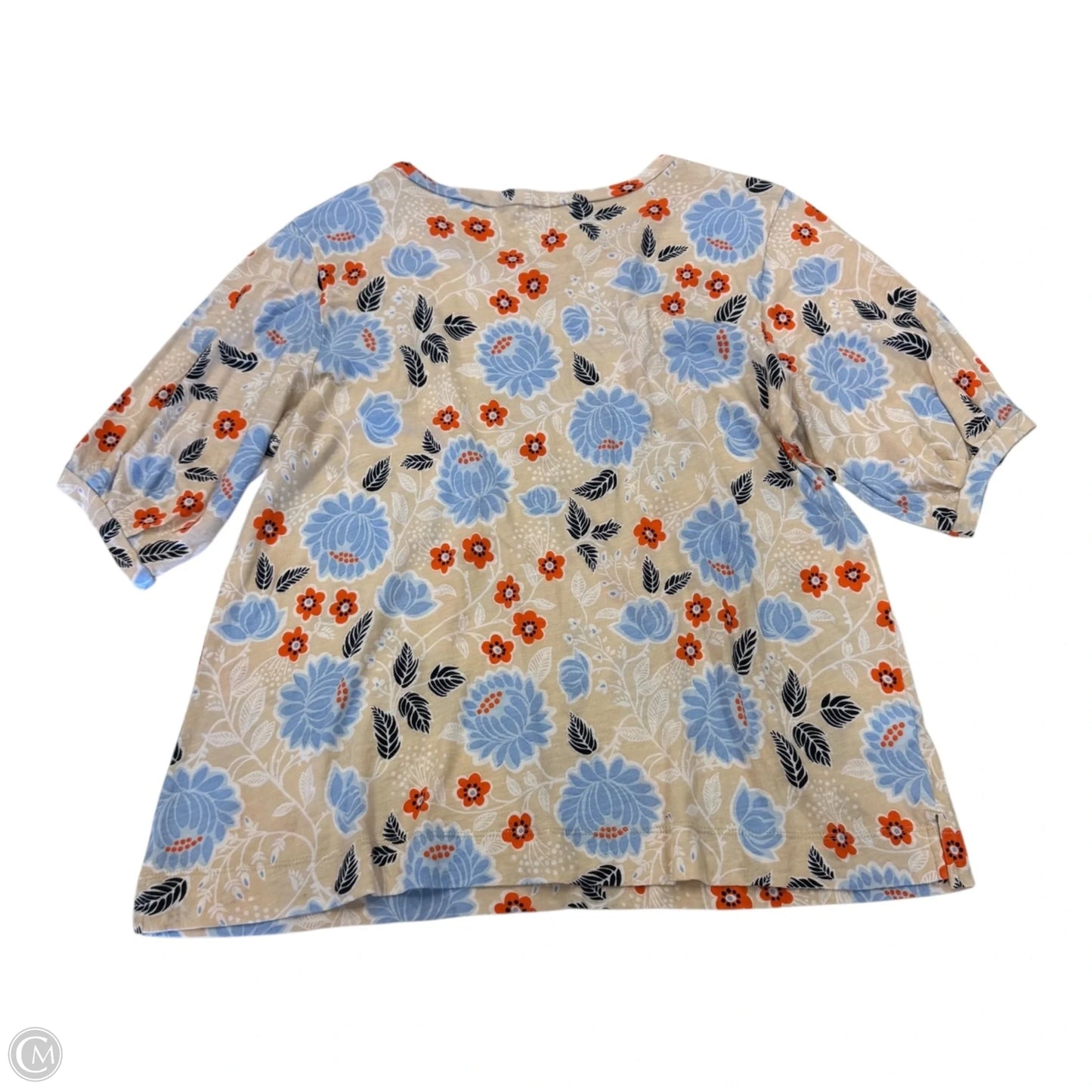 Top Short Sleeve Basic By Loft In Multi-colored, Size: Lp