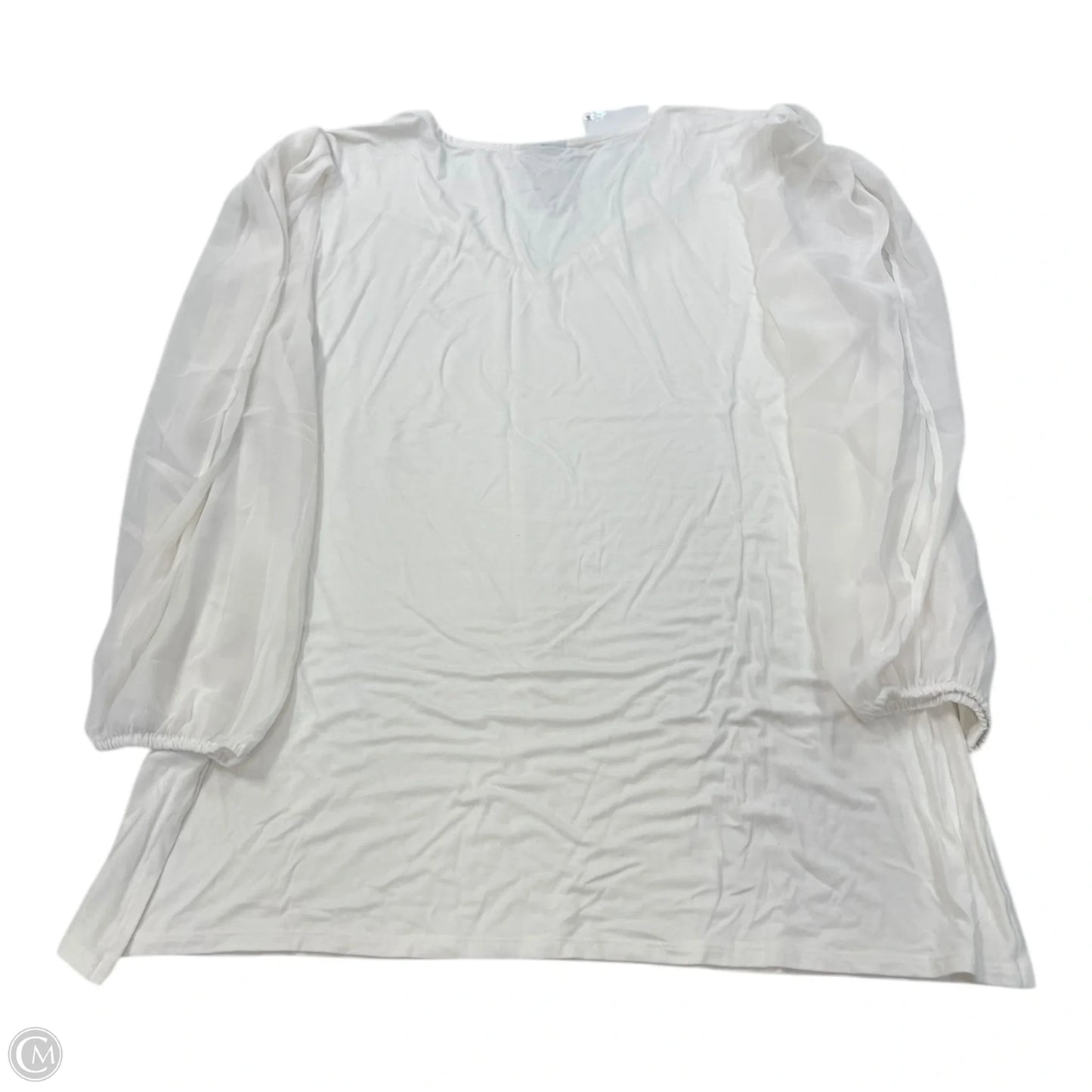 Top Long Sleeve By Jm Collections In Cream, Size: Xs