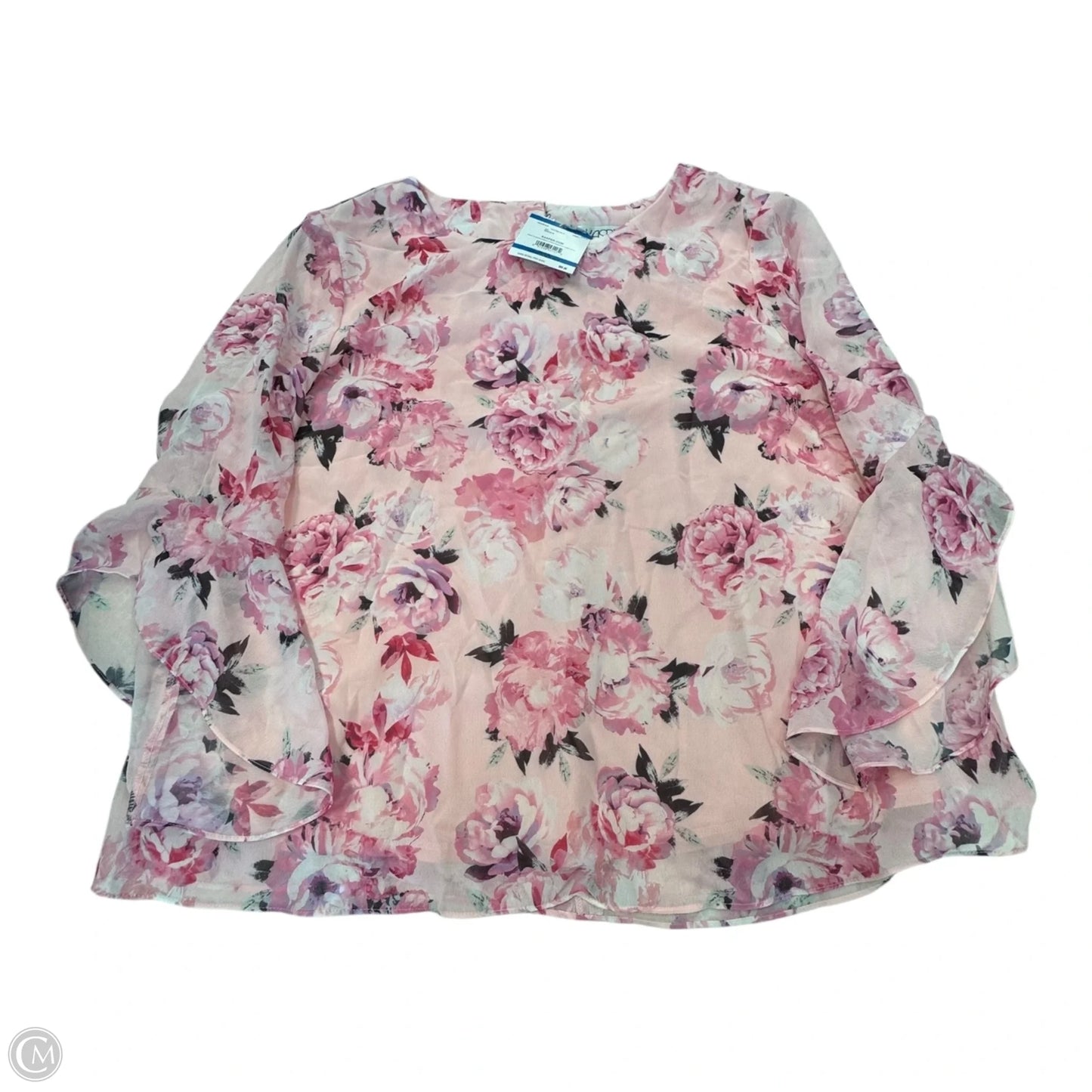 Top 3/4 Sleeve By Kasper In Pink, Size: Xl
