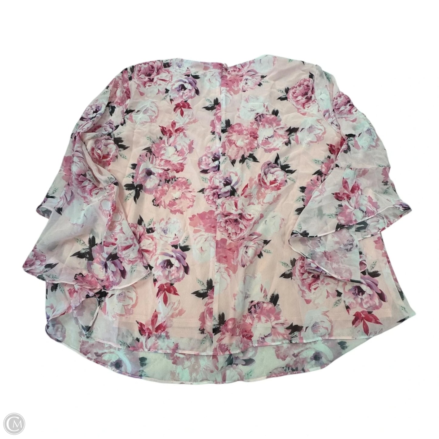 Top 3/4 Sleeve By Kasper In Pink, Size: Xl