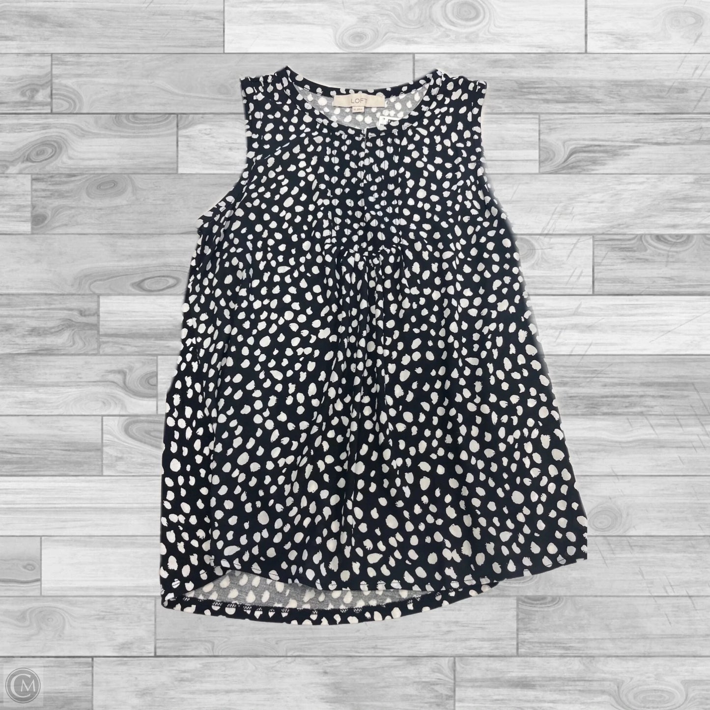 Top Sleeveless By Loft In Black & White, Size: Xs