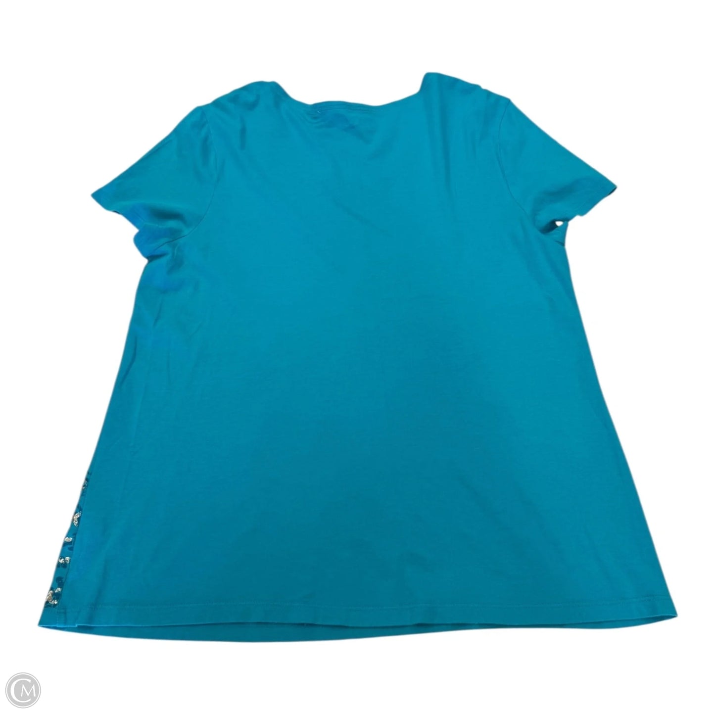 Top Short Sleeve By Zenergy By Chicos In Blue, Size: Xl