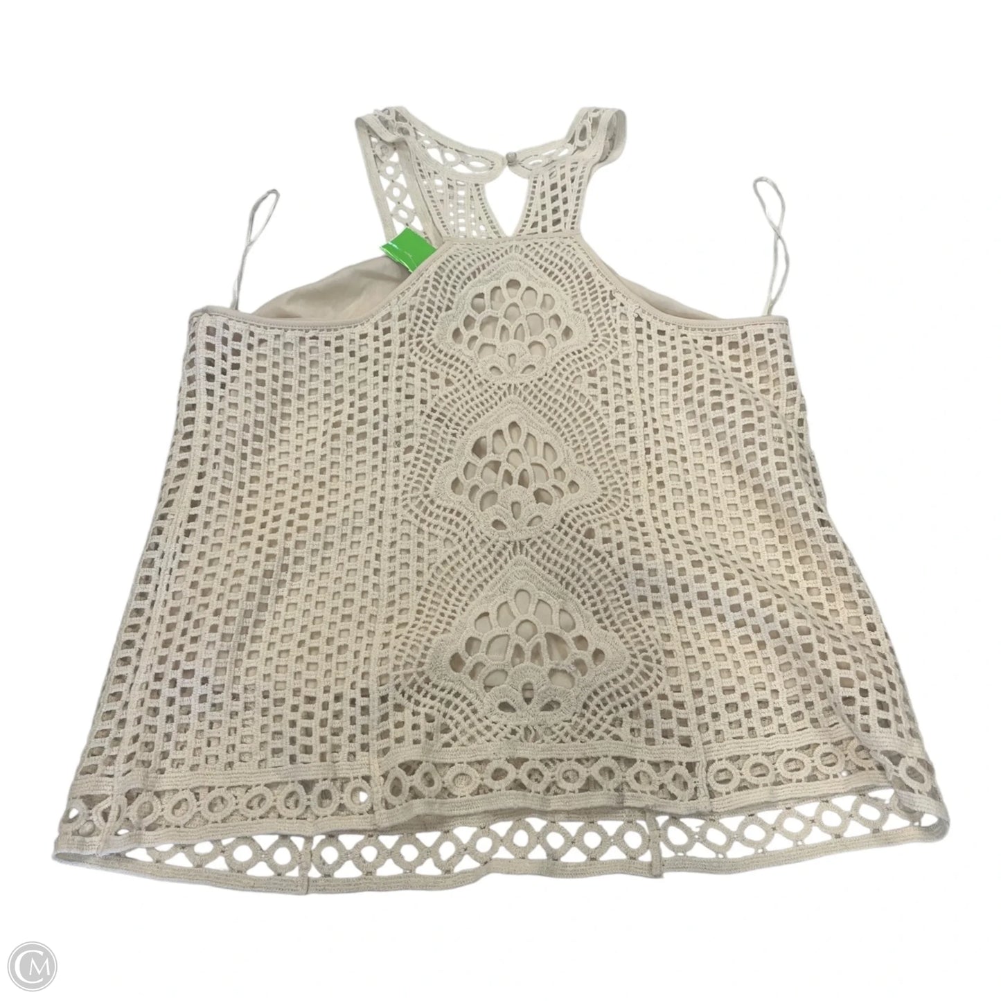 Top Sleeveless By Ultra Pink In Beige, Size: M