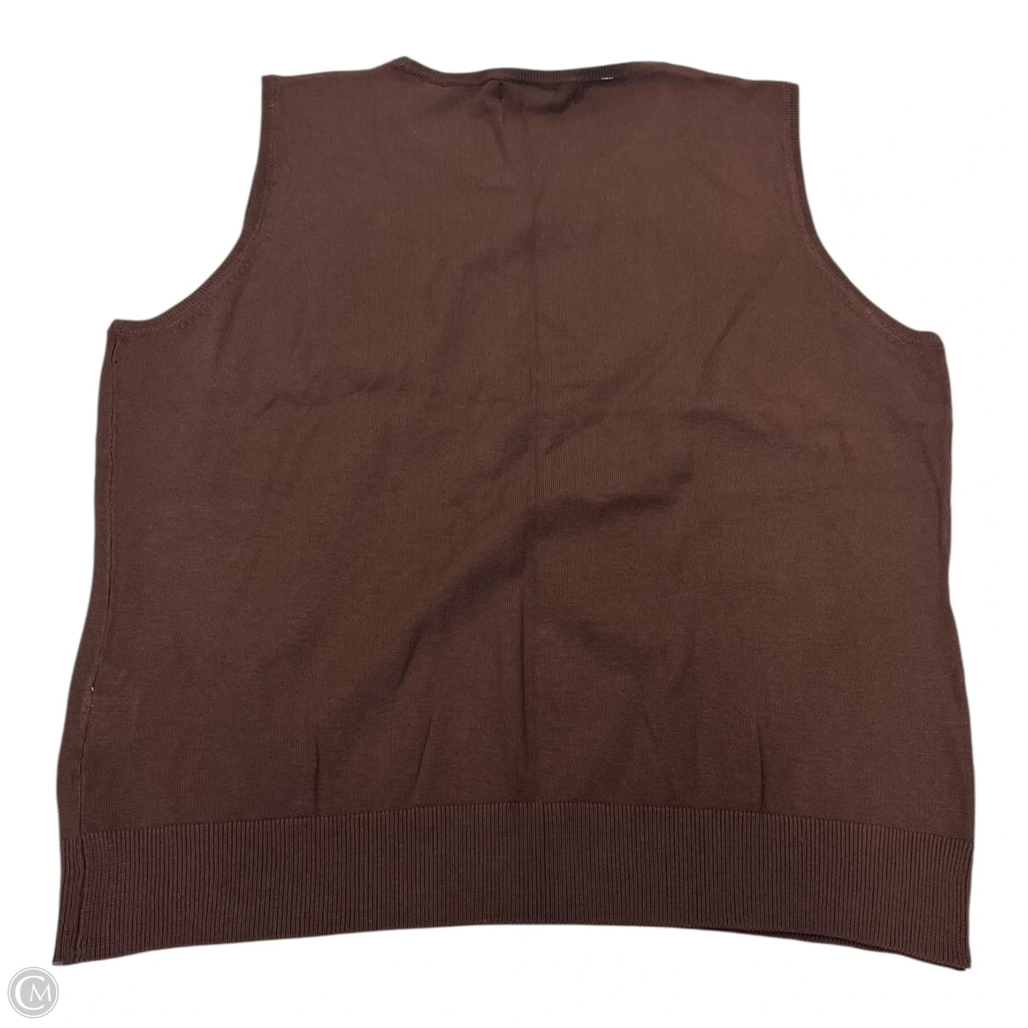 Top Sleeveless By August Silk In Brown, Size: Xl