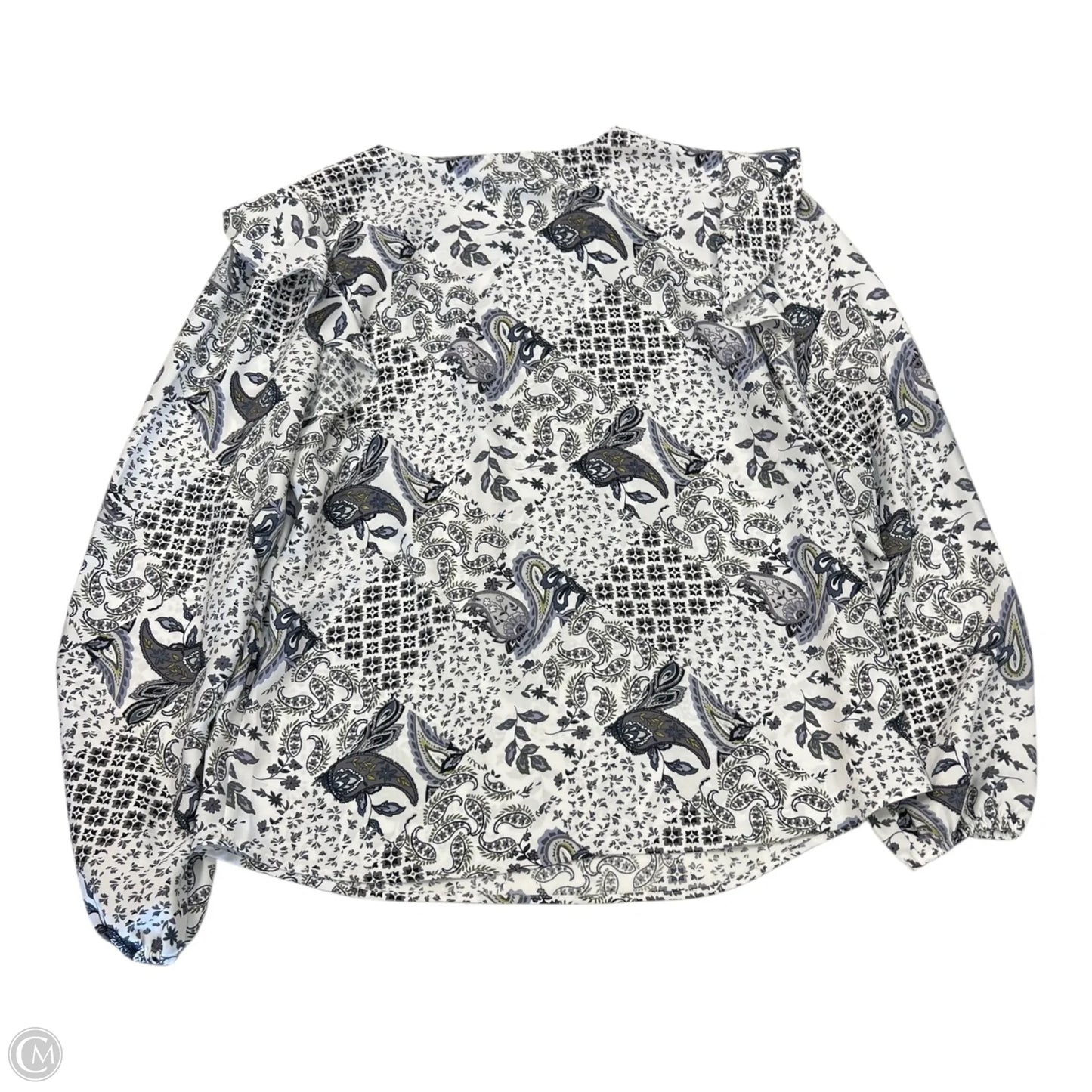 Top Long Sleeve By Loft In Black & White, Size: Xs