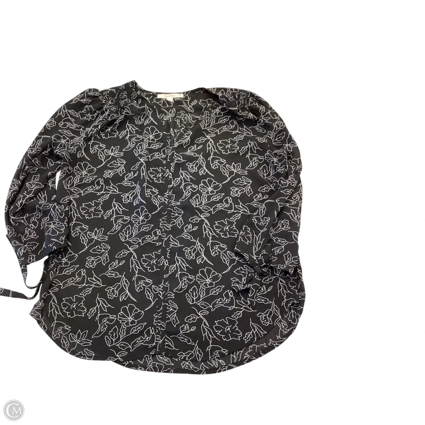 Top 3/4 Sleeve By Clothes Mentor In Black, Size: M