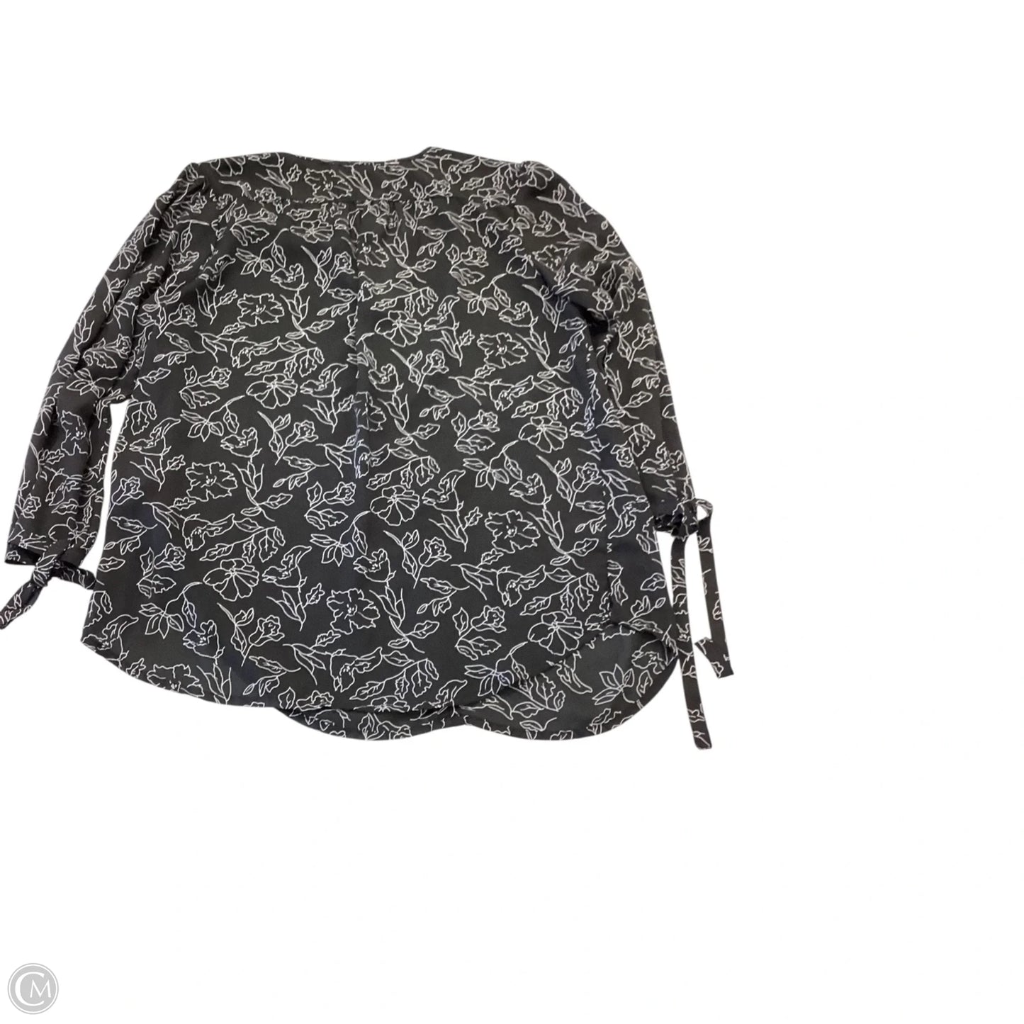 Top 3/4 Sleeve By Clothes Mentor In Black, Size: M