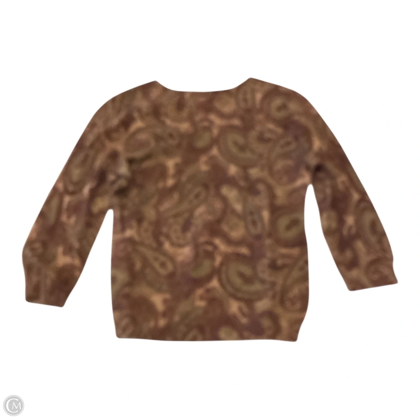 Top Long Sleeve By Chaps In Paisley Print, Size: Mp