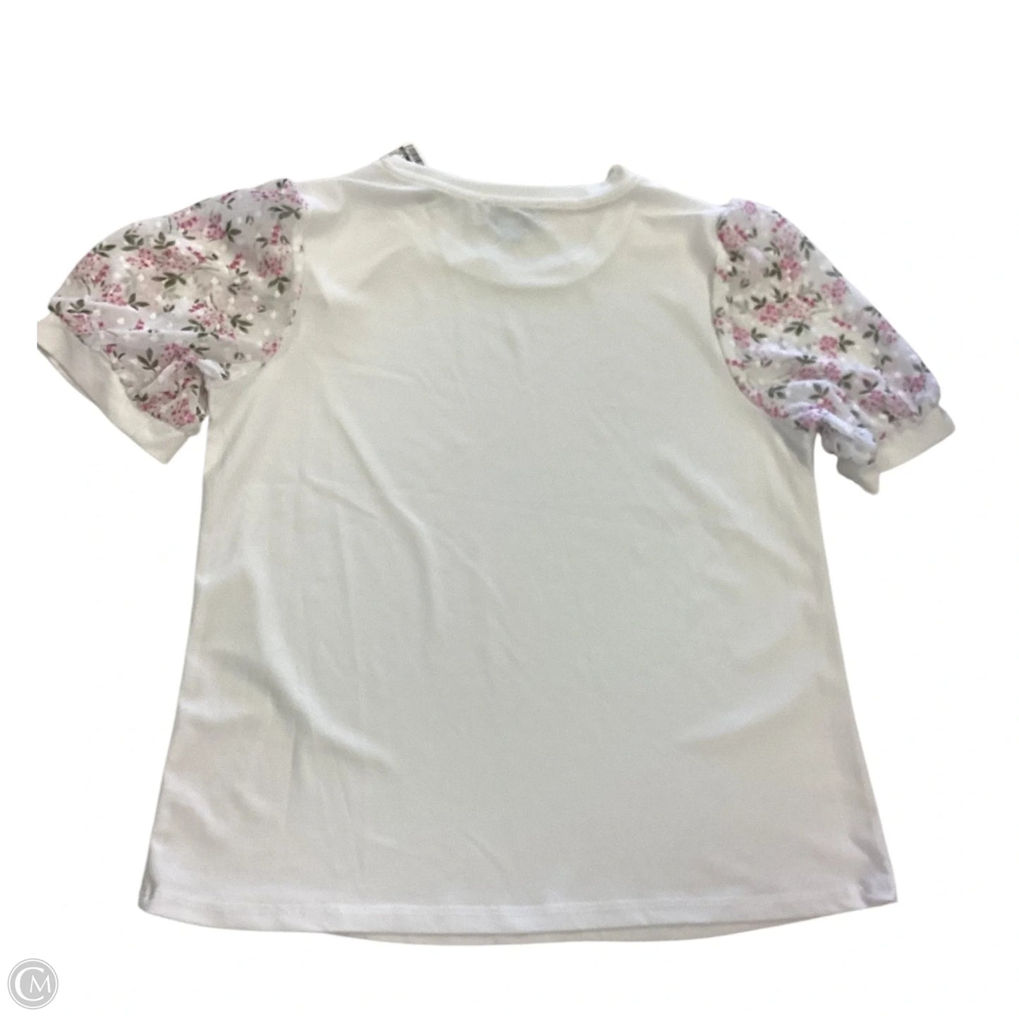 Top Short Sleeve By Cece In White, Size: M