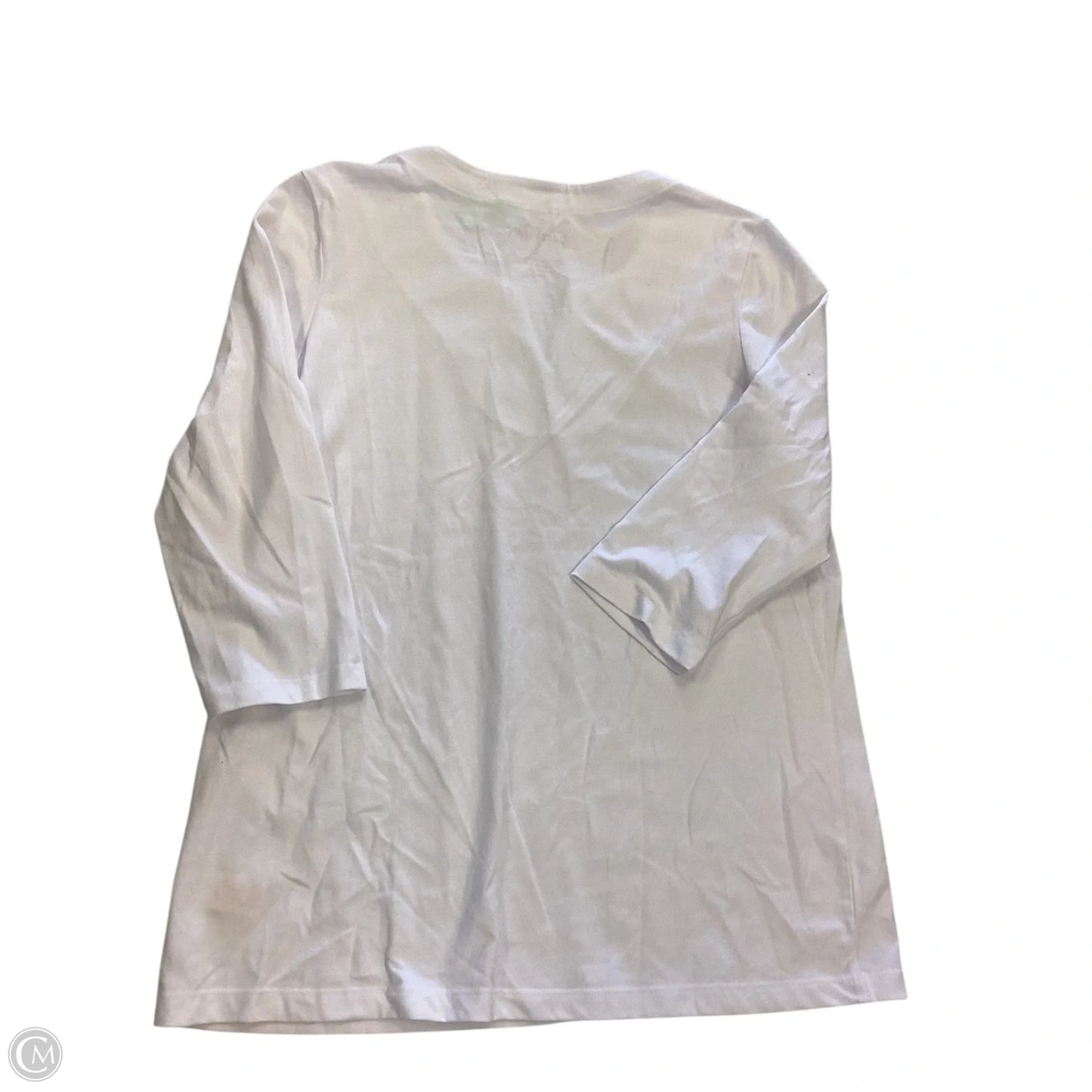Top Long Sleeve By Coral Bay In White, Size: L