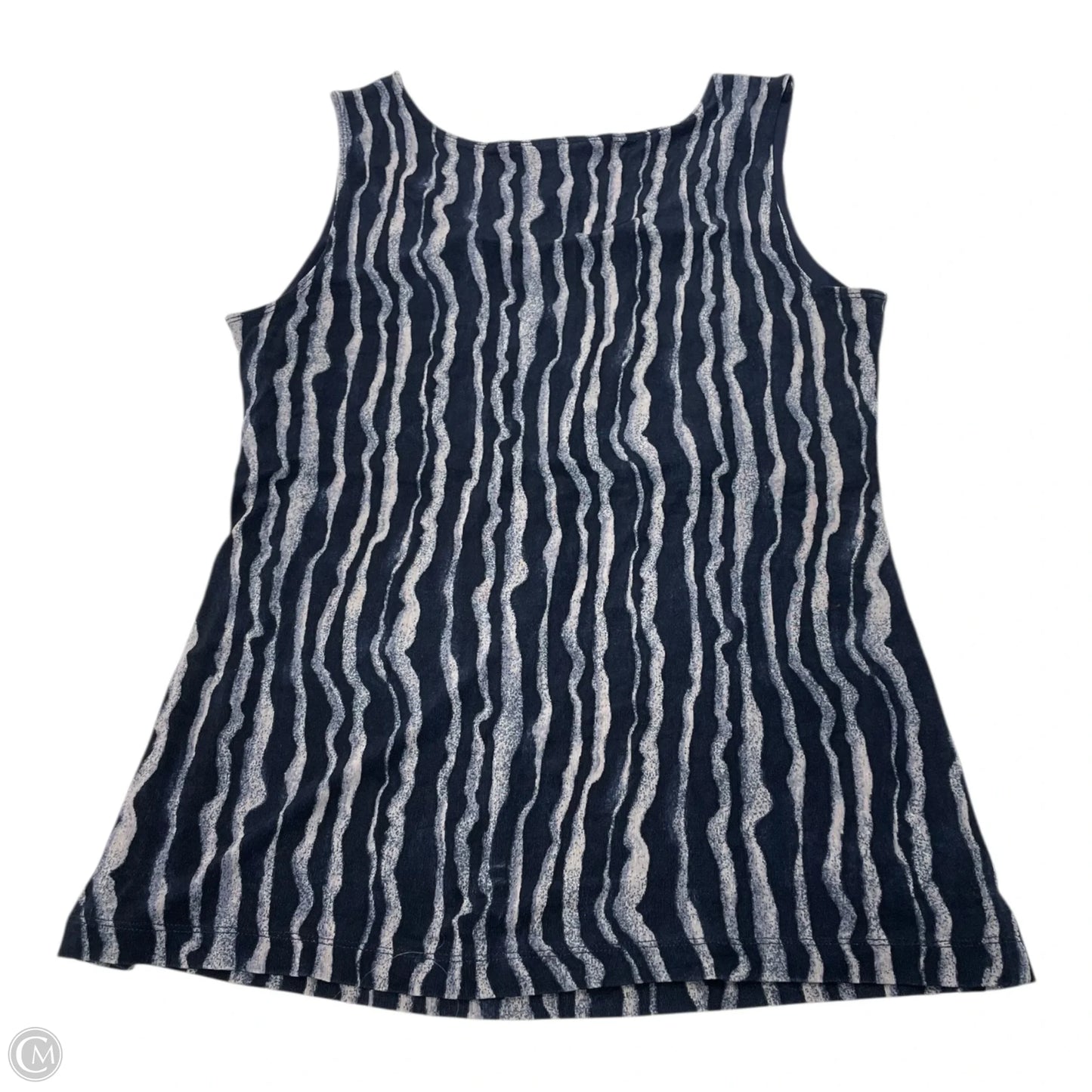 Top Sleeveless By Chicos In Blue, Size: M