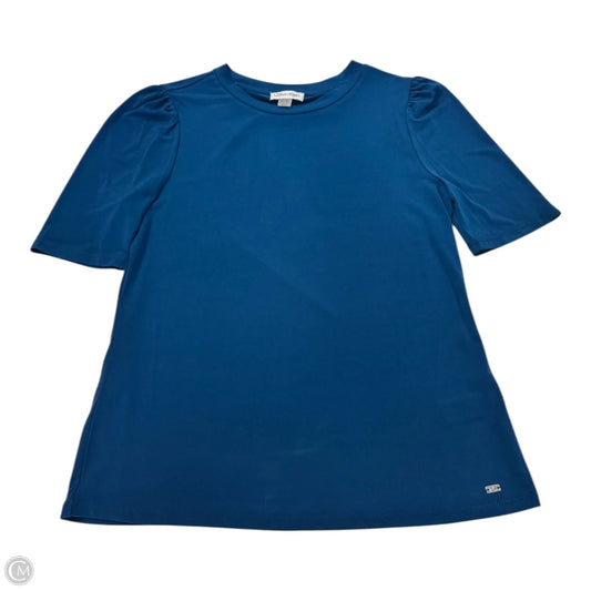Top Short Sleeve By Calvin Klein In Blue, Size: S