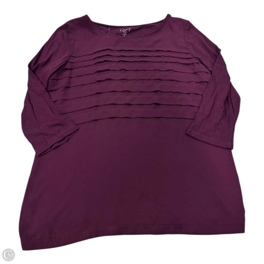 Top Long Sleeve By Loft In Purple, Size: Mp