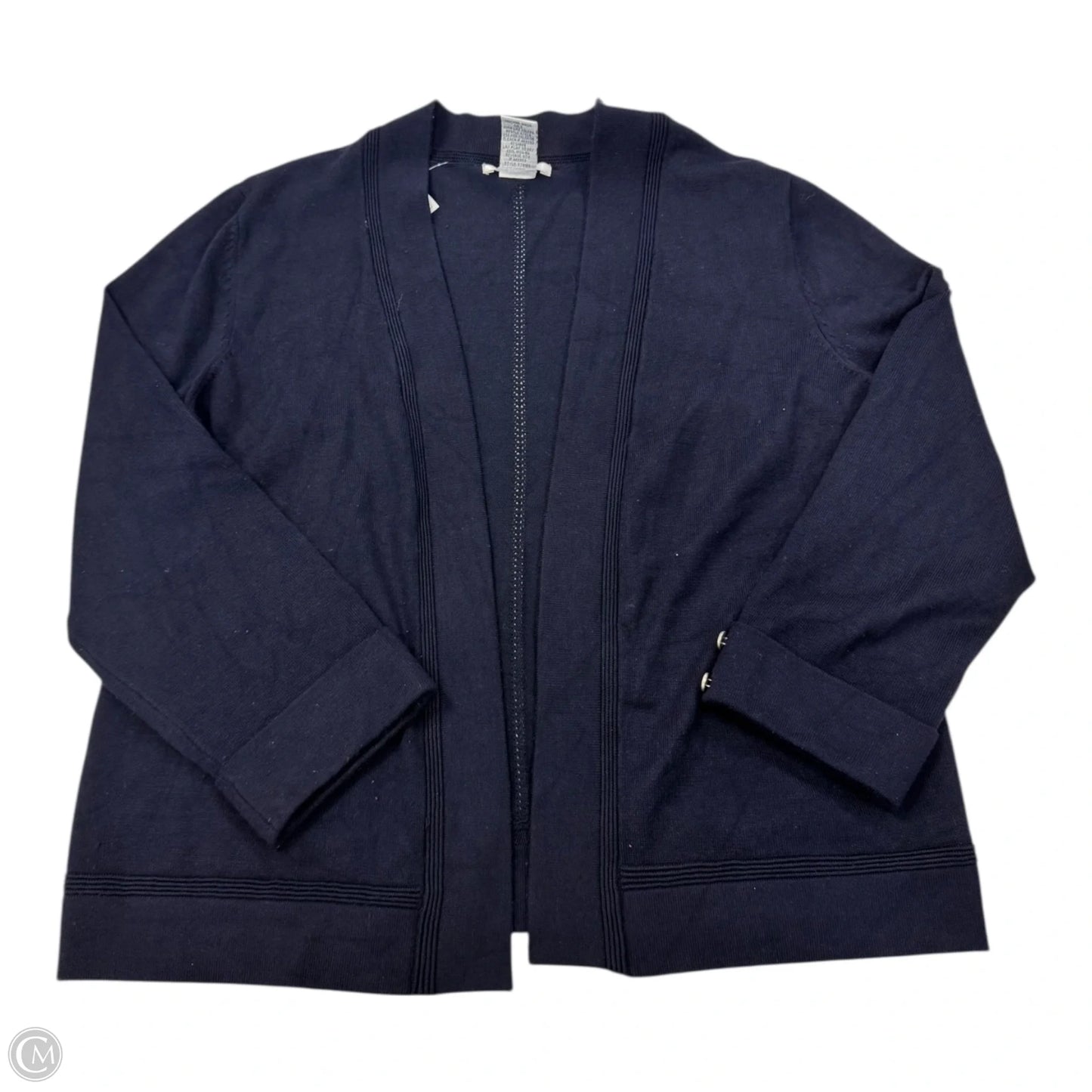 Sweater Cardigan By Clothes Mentor In Navy, Size: M