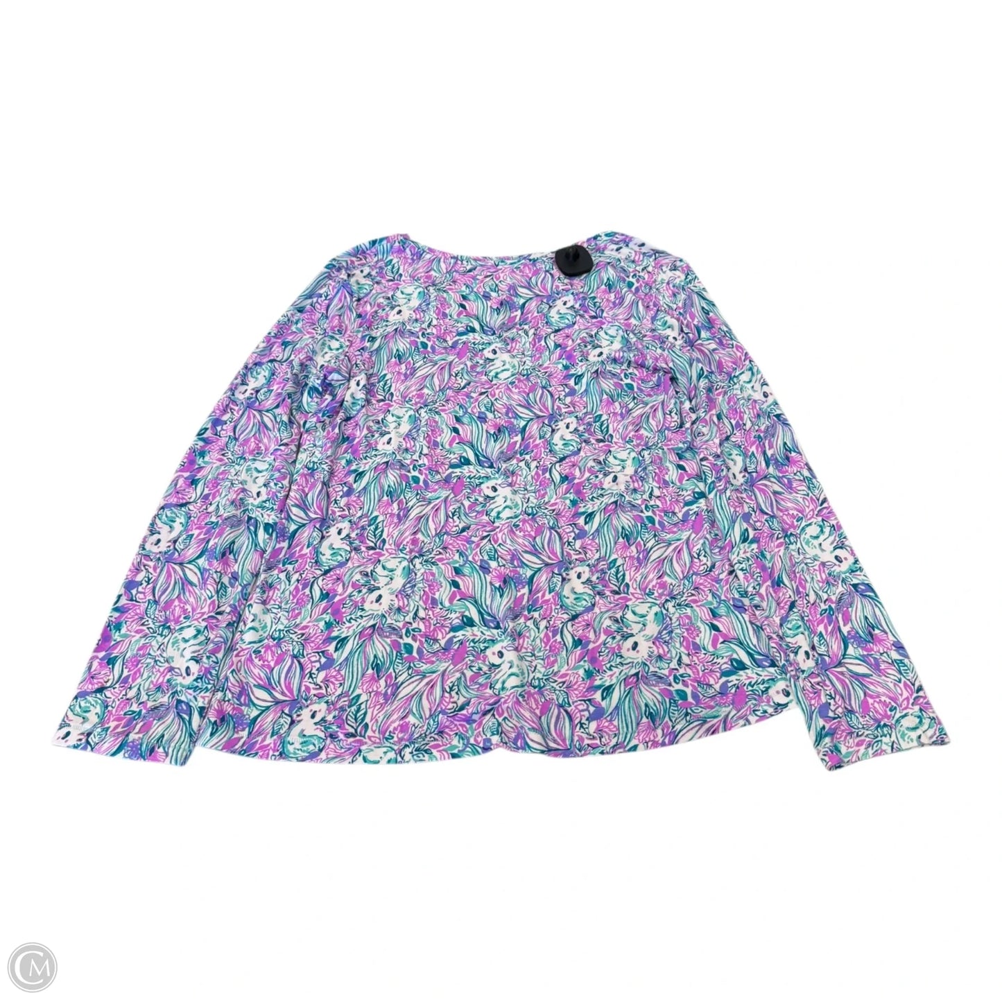 Top Long Sleeve Designer By Lilly Pulitzer In Blue & Purple, Size: M