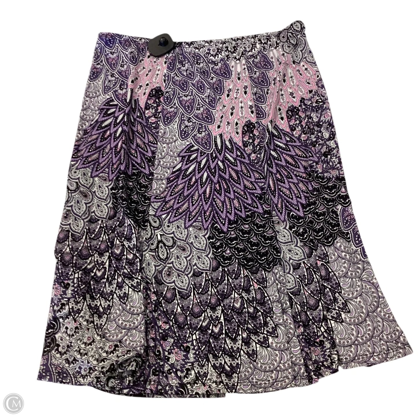 Skirt Midi By Connected Apparel In Purple, Size: L
