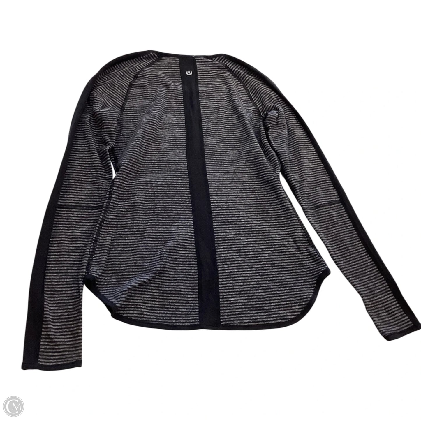 Top Long Sleeve By Lululemon In Black & Grey, Size: 6