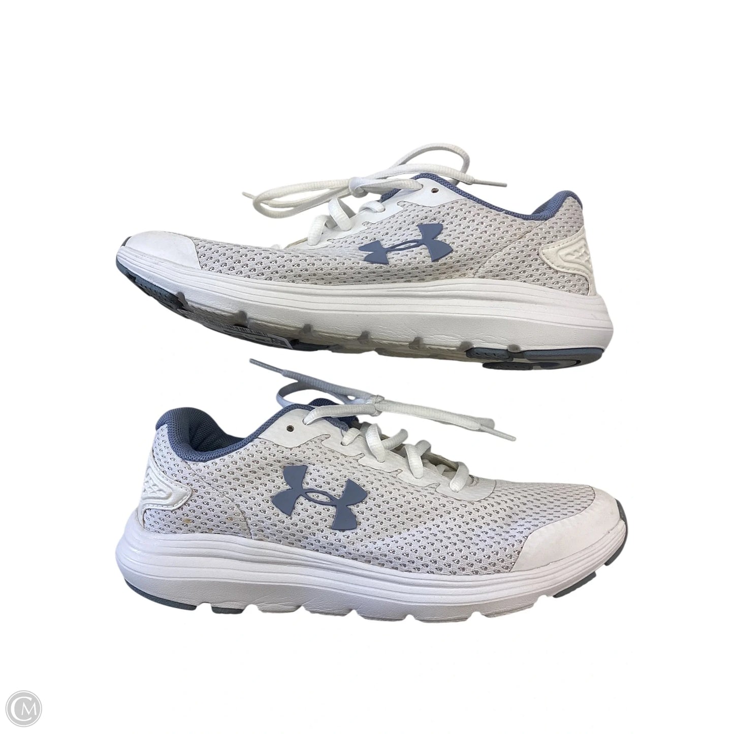 Shoes Sneakers By Under Armour In Blue & White, Size: 6.5