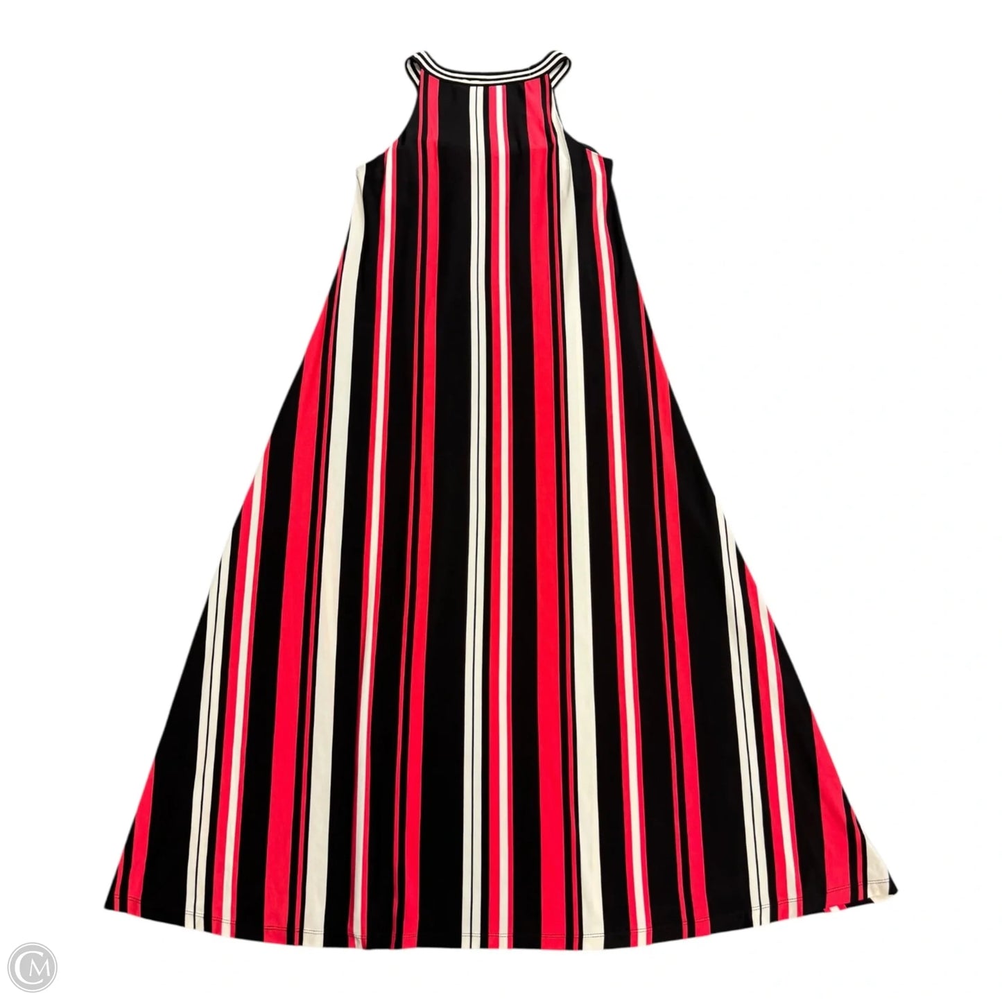 Dress Casual Maxi By Calvin Klein In Striped Pattern, Size: M