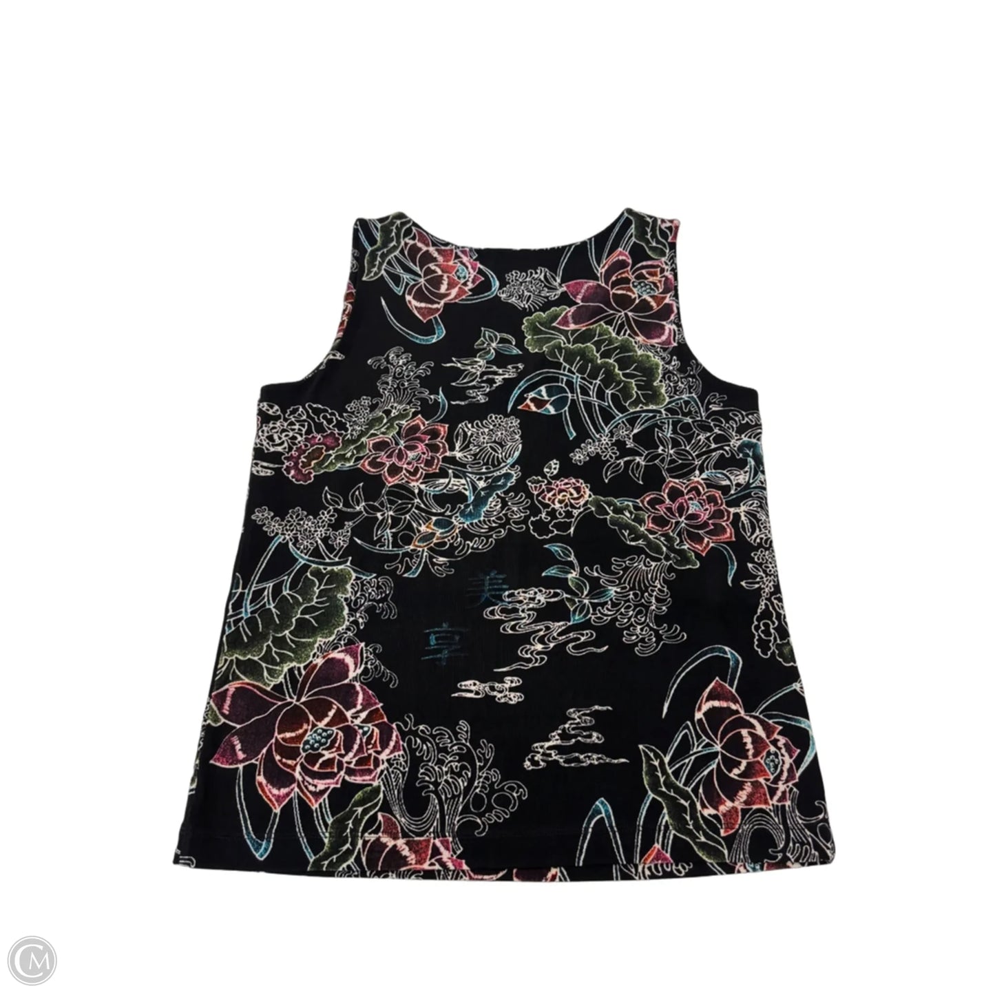 Tank Top By Chicos In Black & Cream, Size: L