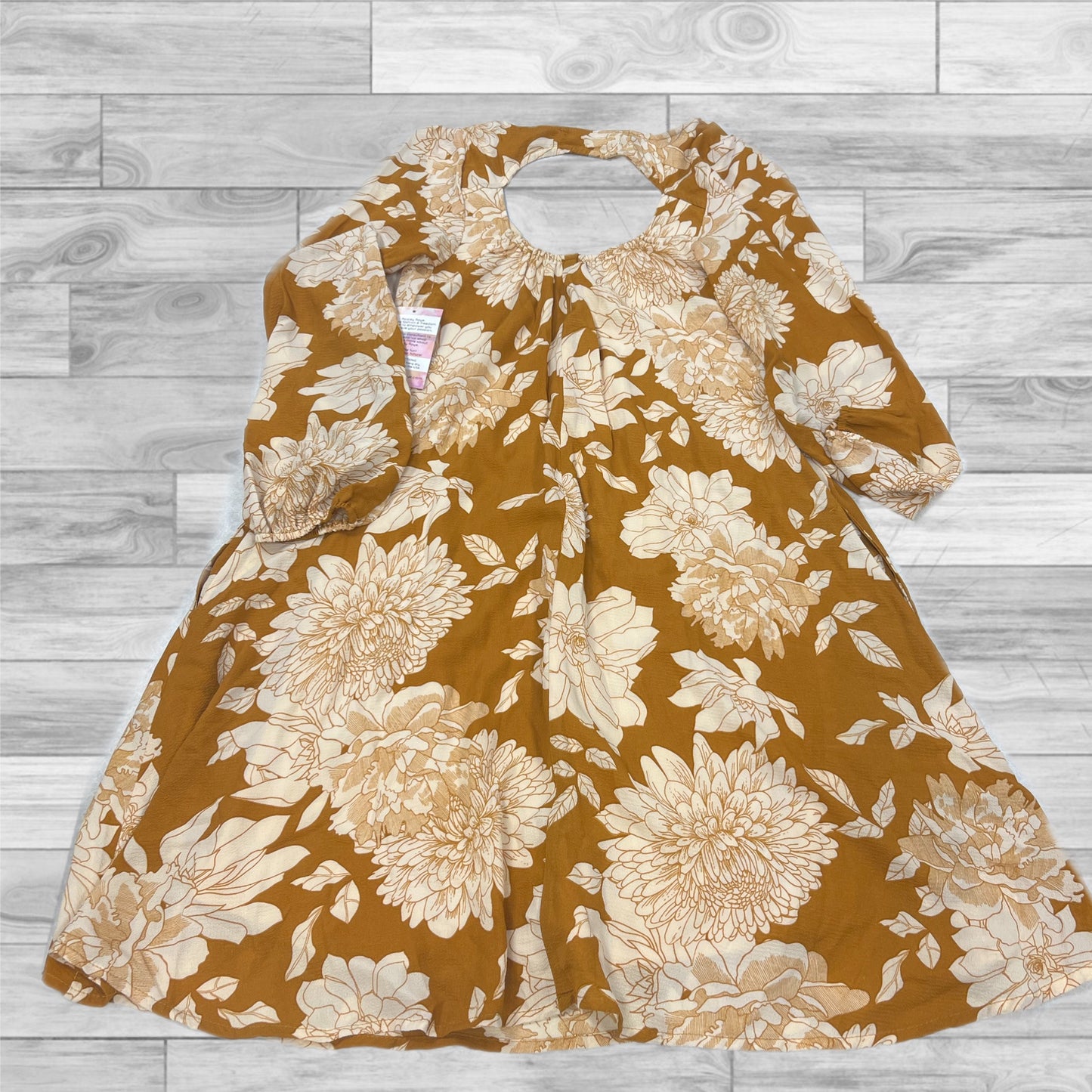 Dress Casual Midi By Clothes Mentor In Yellow, Size: Xs