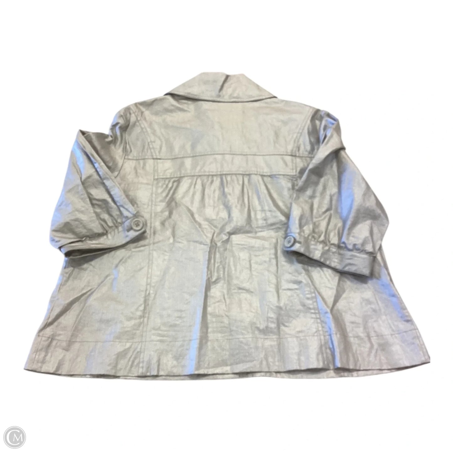 Jacket Other By Chicos In Silver, Size: 2
