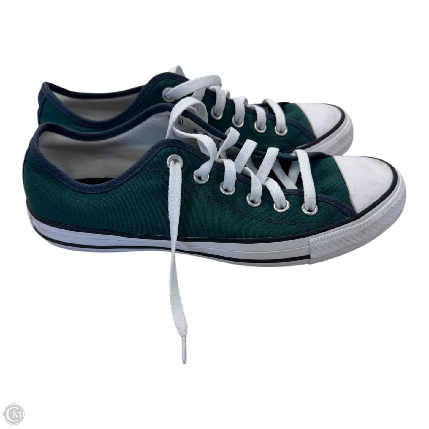 Shoes Sneakers By Converse In Green & White, Size: 10