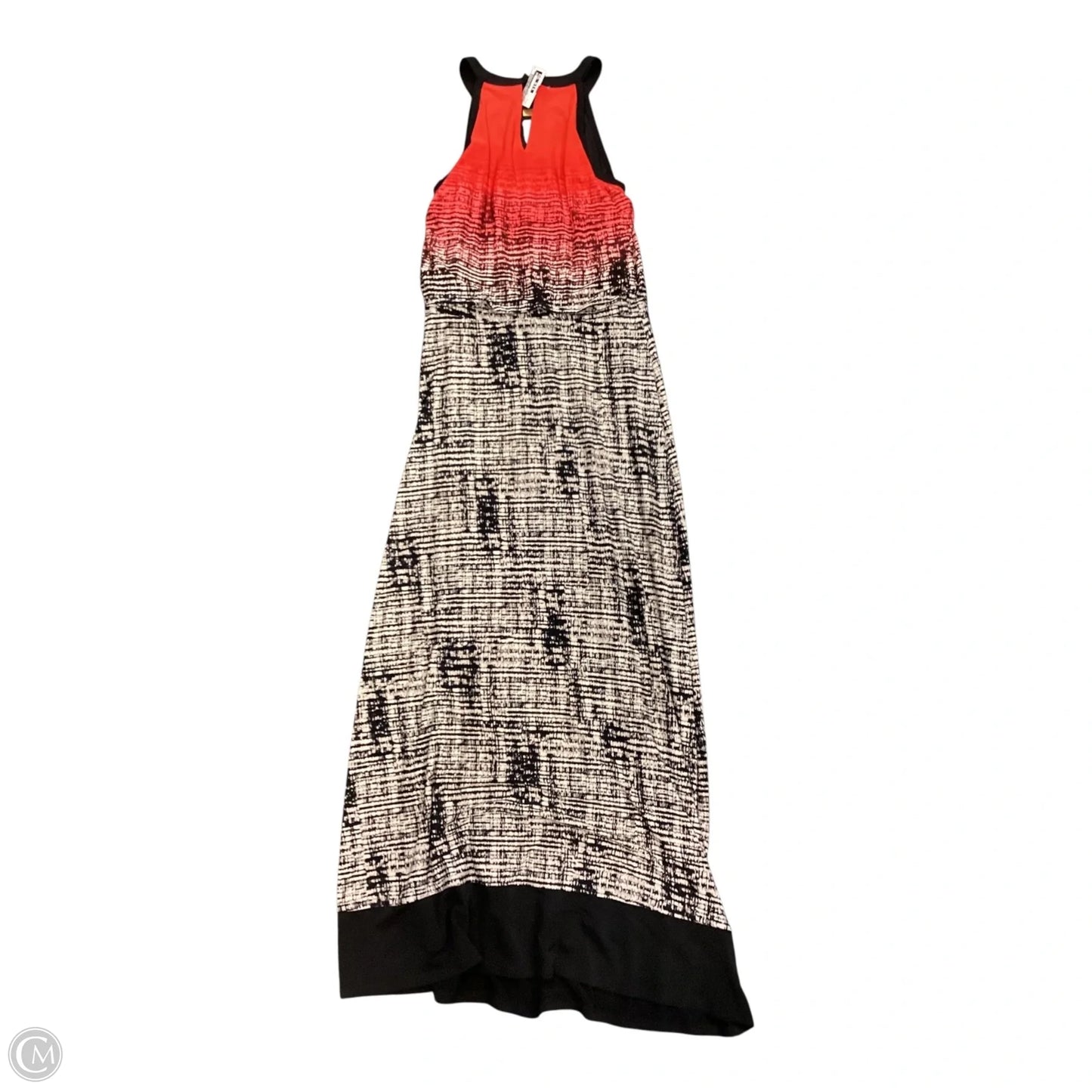 Dress Casual Maxi By Calvin Klein In Black & Red, Size: S