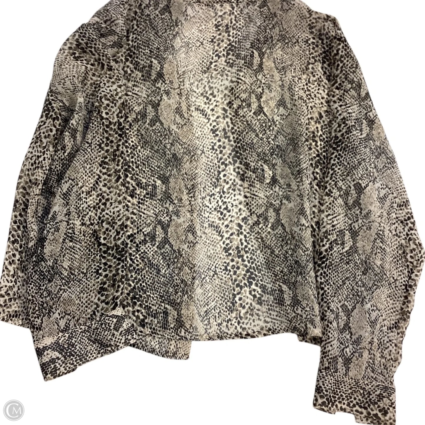Top 3/4 Sleeve By Nicola In Animal Print, Size: 1x