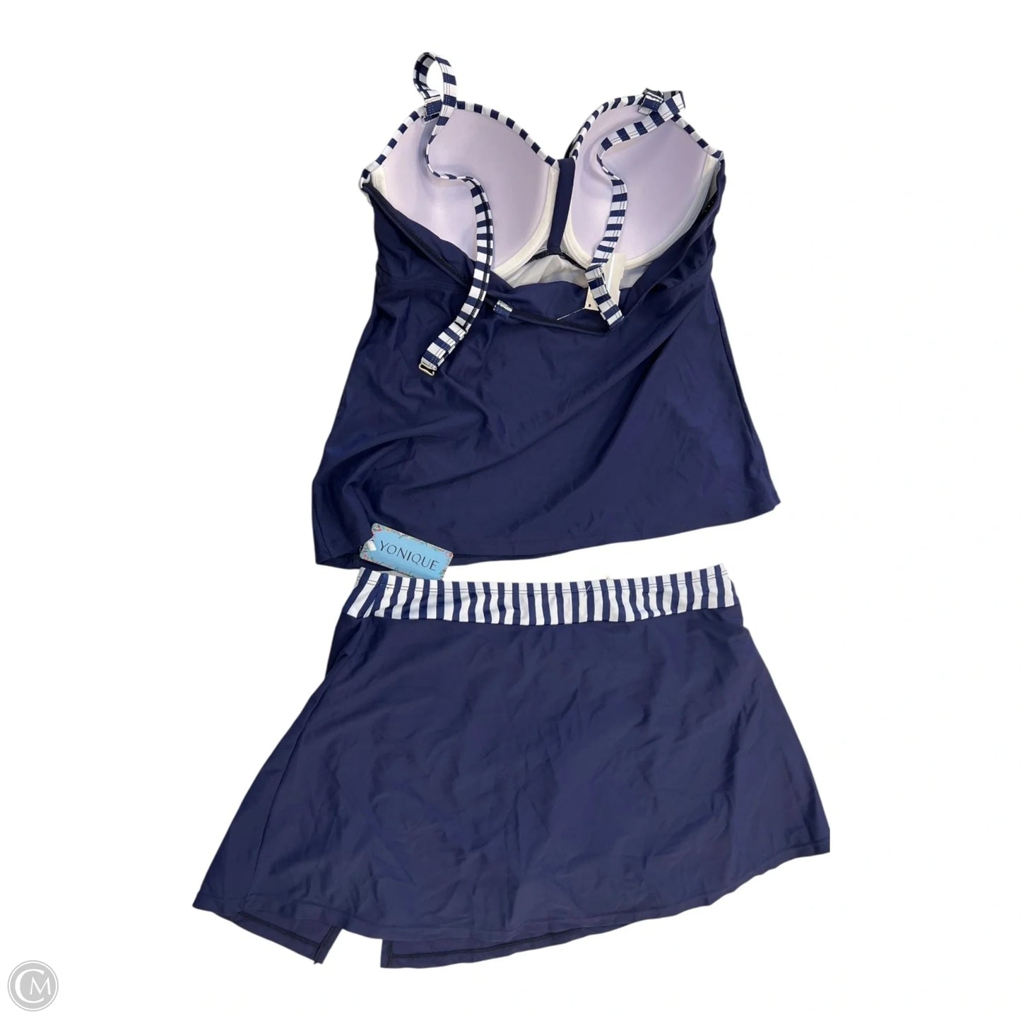 Swimsuit 2pc By Clothes Mentor In Nautical Print, Size: 1x